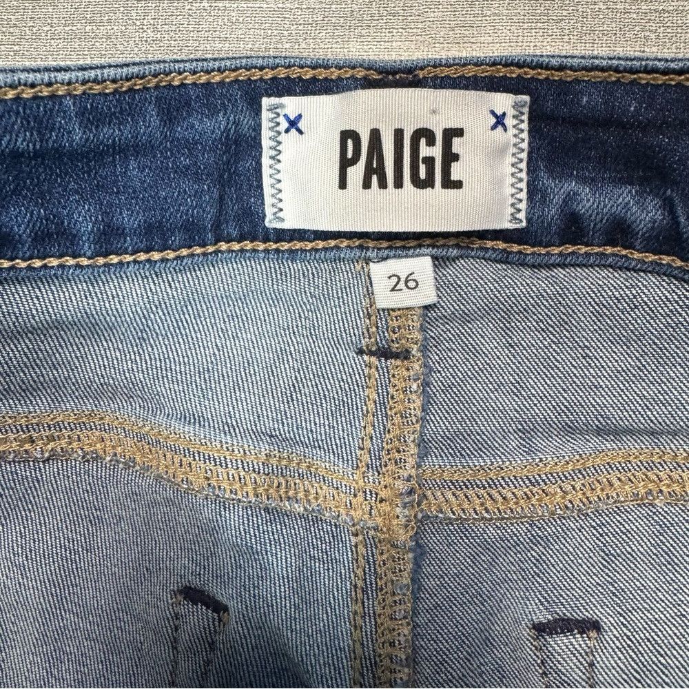 Paige PAIGE Hoxton Slim Crop Chopped Frayed Hem Jeans In Croatia Size 26" / US 2 / IT 38 - 6 Thumbnail