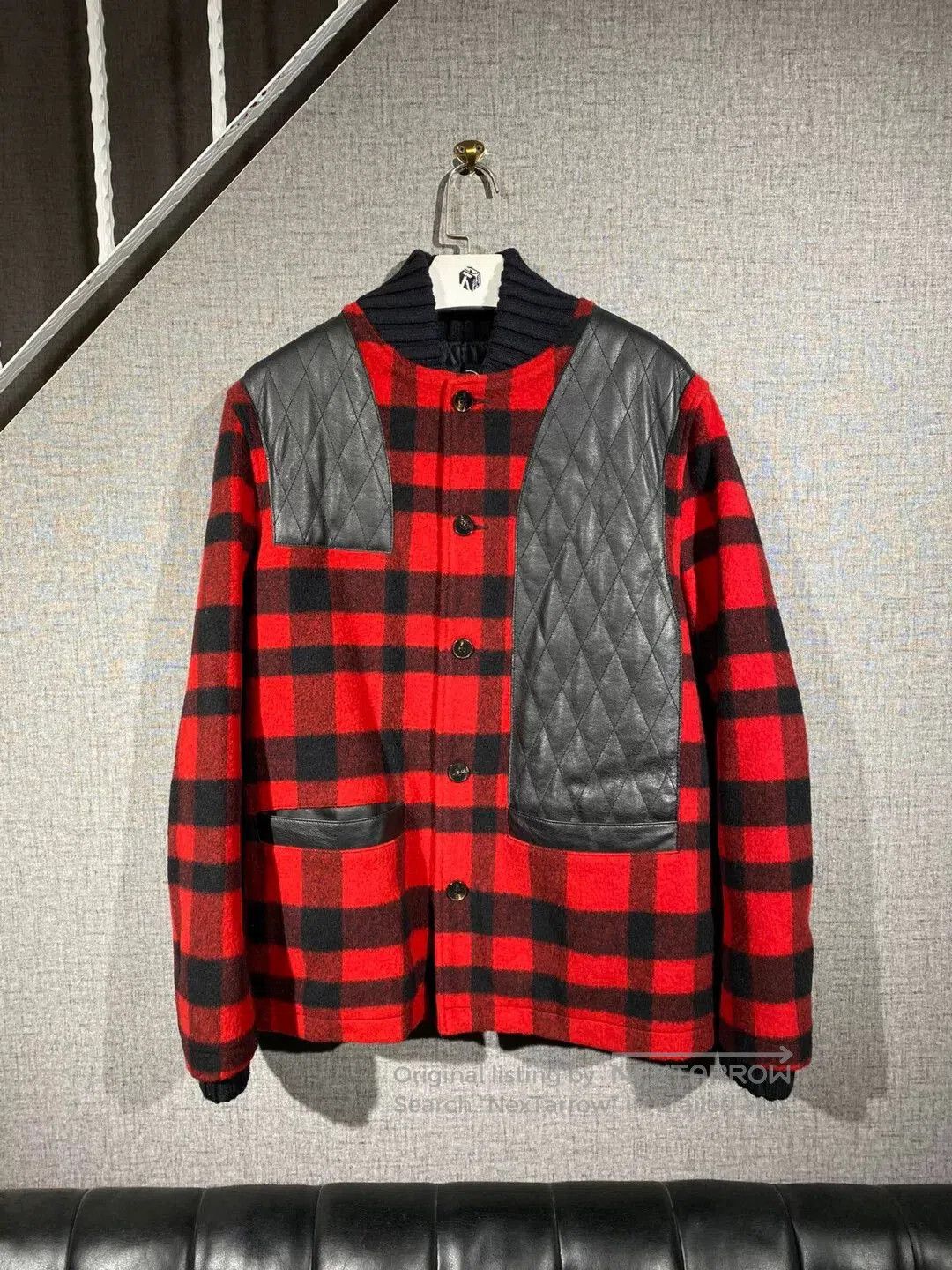 Alexander McQueen red checkered wool coat by mcqueen. Size US L / EU 52-54 / 3 - 1 Thumbnail