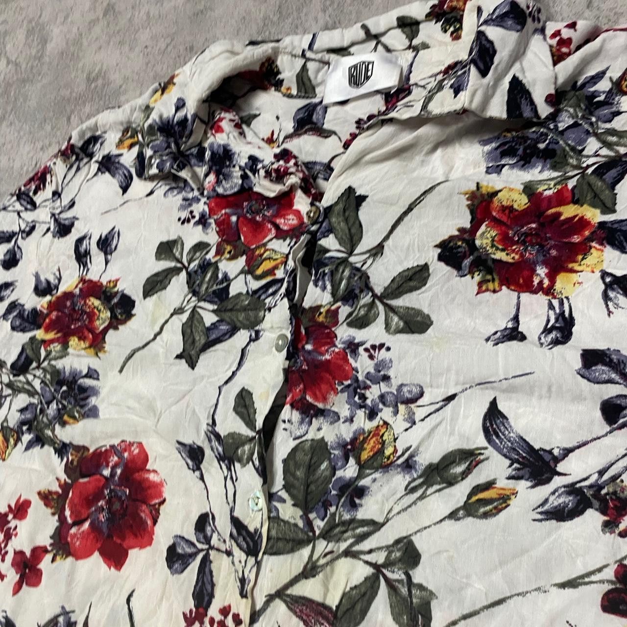 Other White floral button-up shirt #floralshirt Size US L / EU 52-54 / 3 - 4 Thumbnail