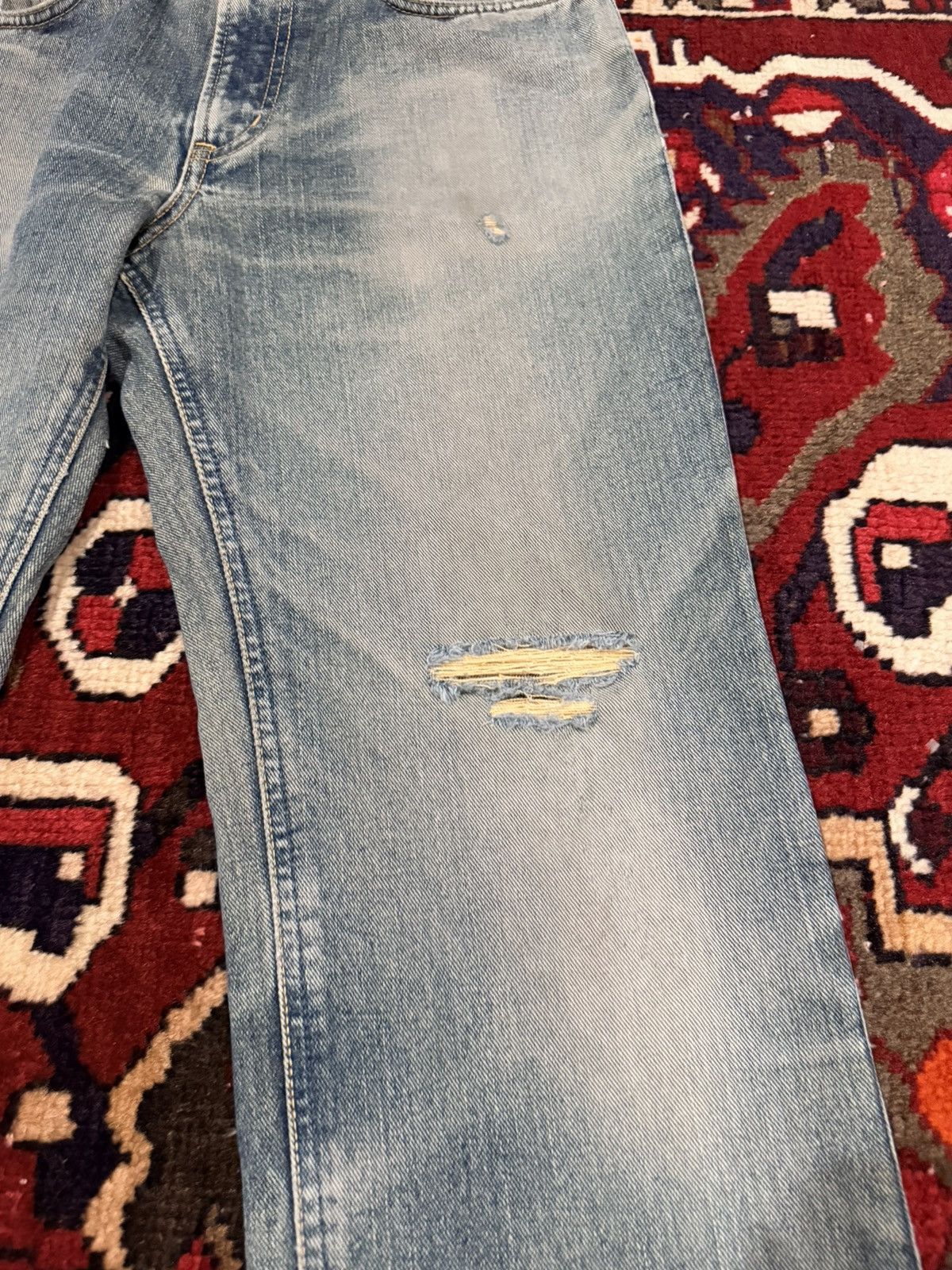 Edwin Vintage Edwin E403 Distressed Denim Made In Japan Size US 30 / EU 46 - 6 Thumbnail