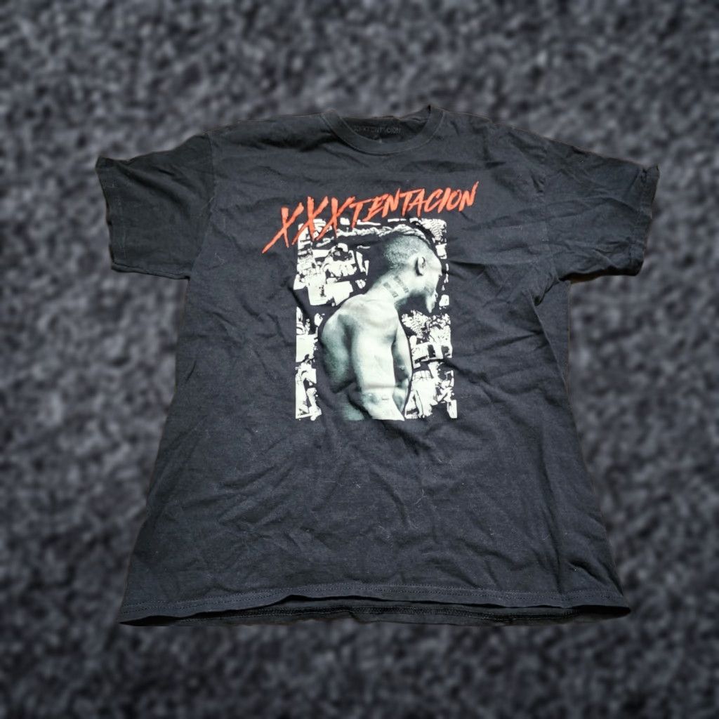 Vintage XXXTENTACION Mens L T-Shirt Hip Hop Black Shirt Size US L / EU 52-54 / 3 - 1 Thumbnail