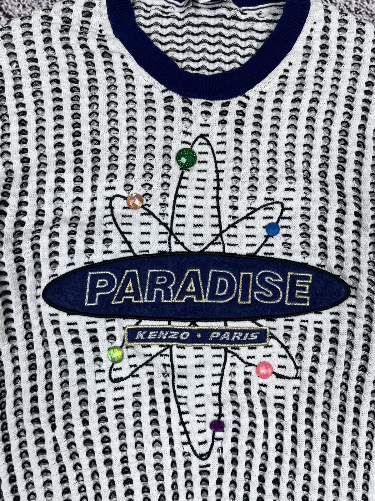 Kenzo Vintage Kenzo Paris Paradise Web Mesh sweater logo size S Size S / US 4 / IT 40 - 4 Thumbnail