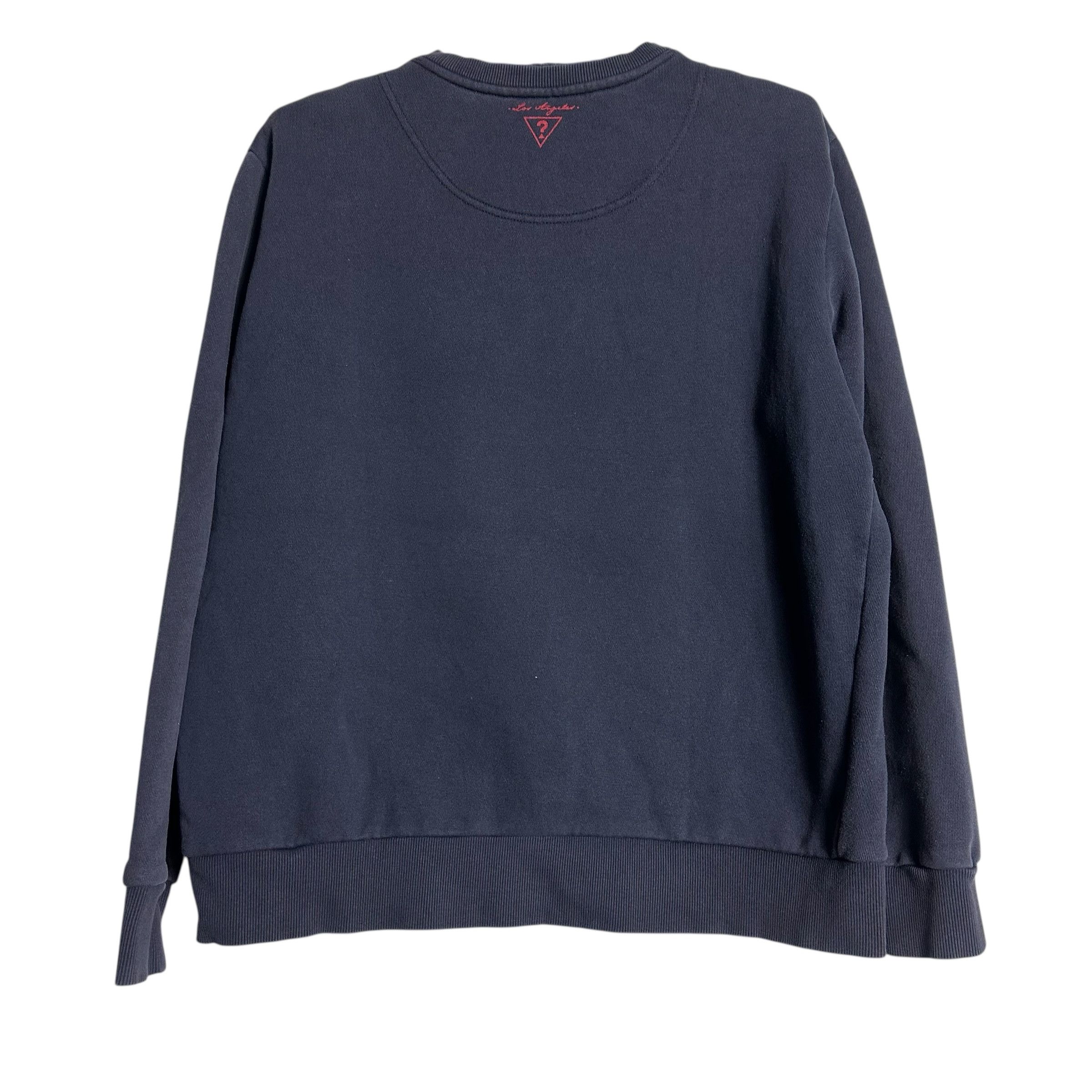 Guess 🔥RARE🔥Vintage Guess Velvet Logo Crewneck Sweatshirt Size US XL / EU 56 / 4 - 3 Thumbnail