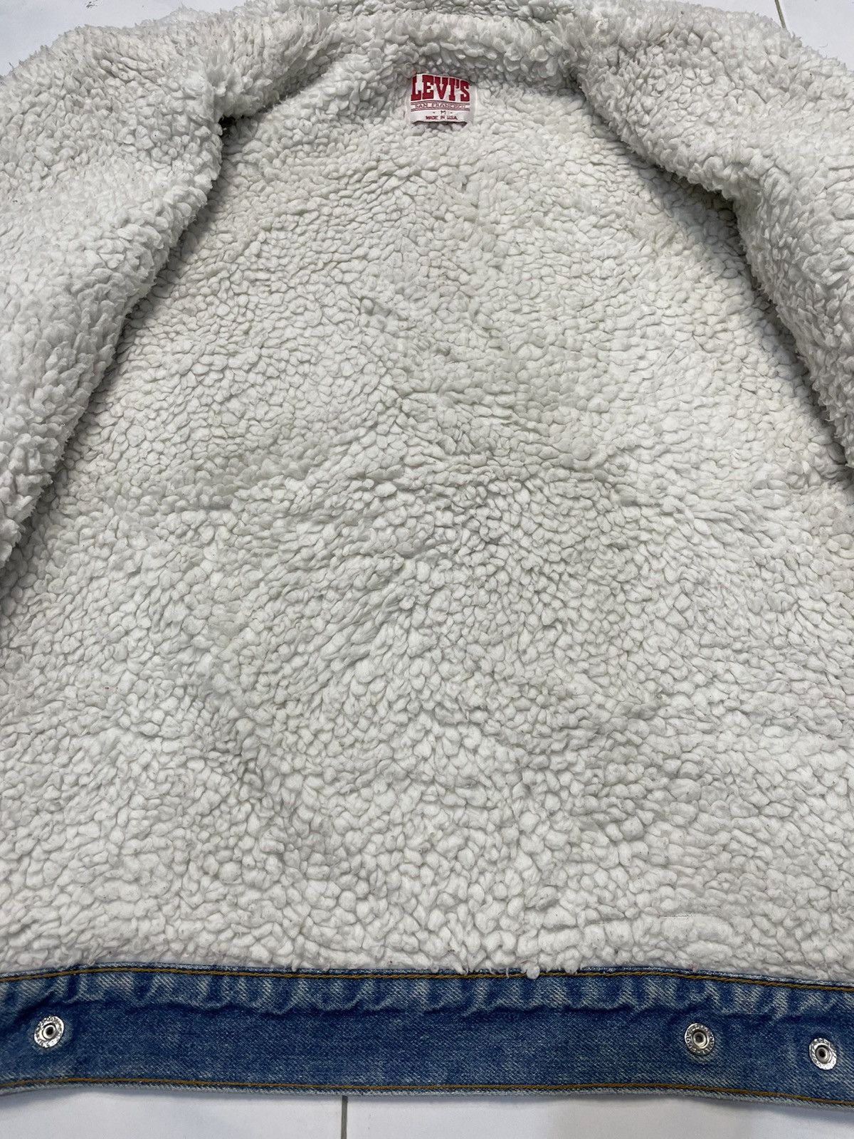 Levi's 90's Levi’s Sherpa Vintage Denim Jacket White Tag Size US M / EU 48-50 / 2 - 4 Thumbnail