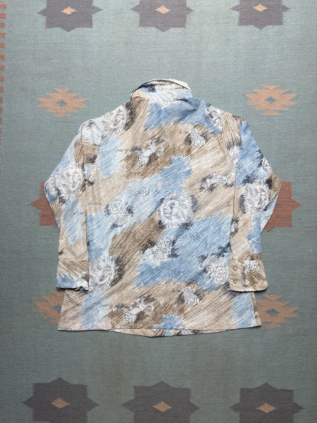Vintage Vintage 70s disco shirt abstract lion dagger collar small Size US S / EU 44-46 / 1 - 6 Thumbnail