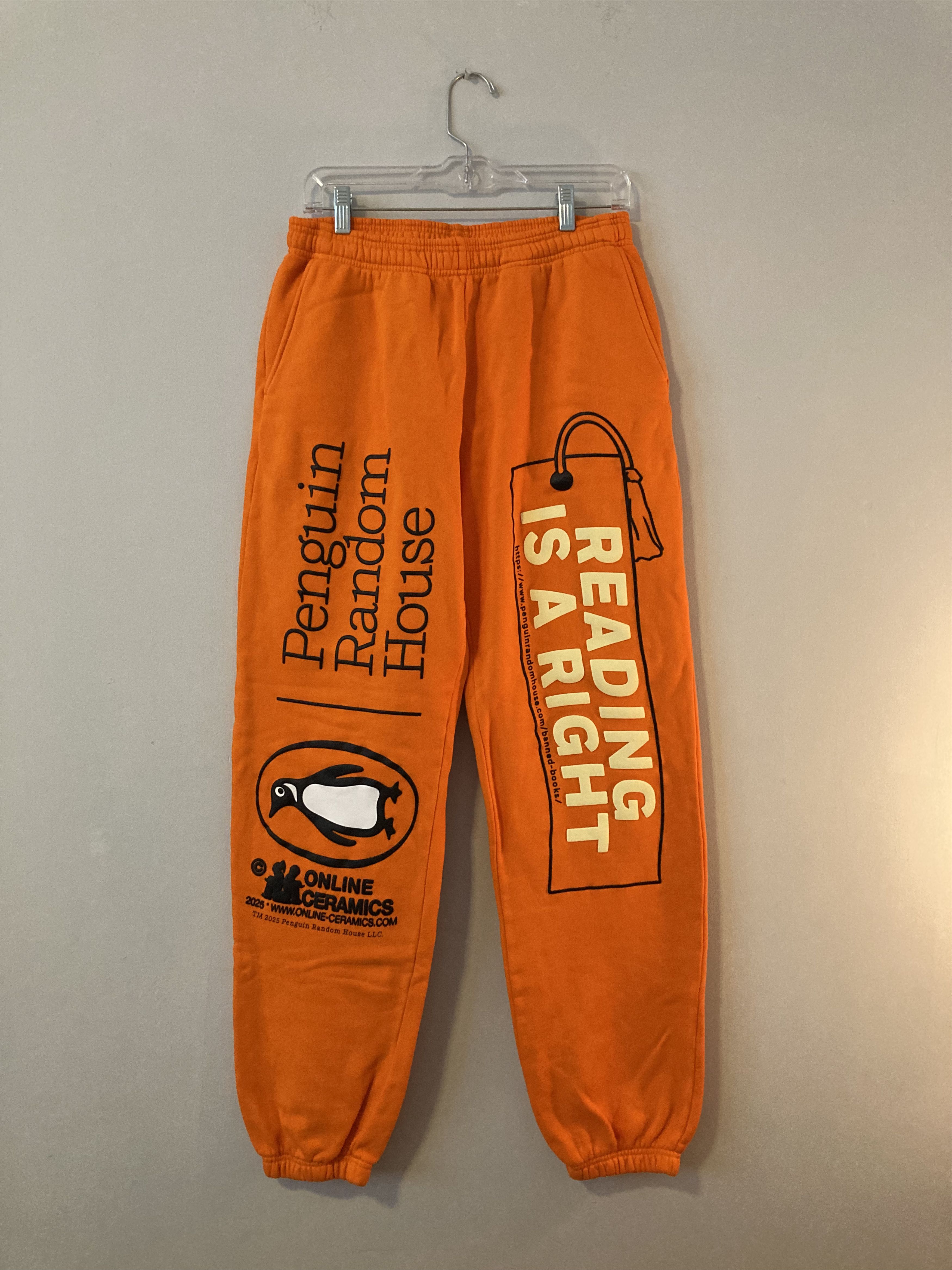 Online Ceramics Online Ceramics x Penguin Random House Orange Sweatpants Size US 29 - 1 Thumbnail