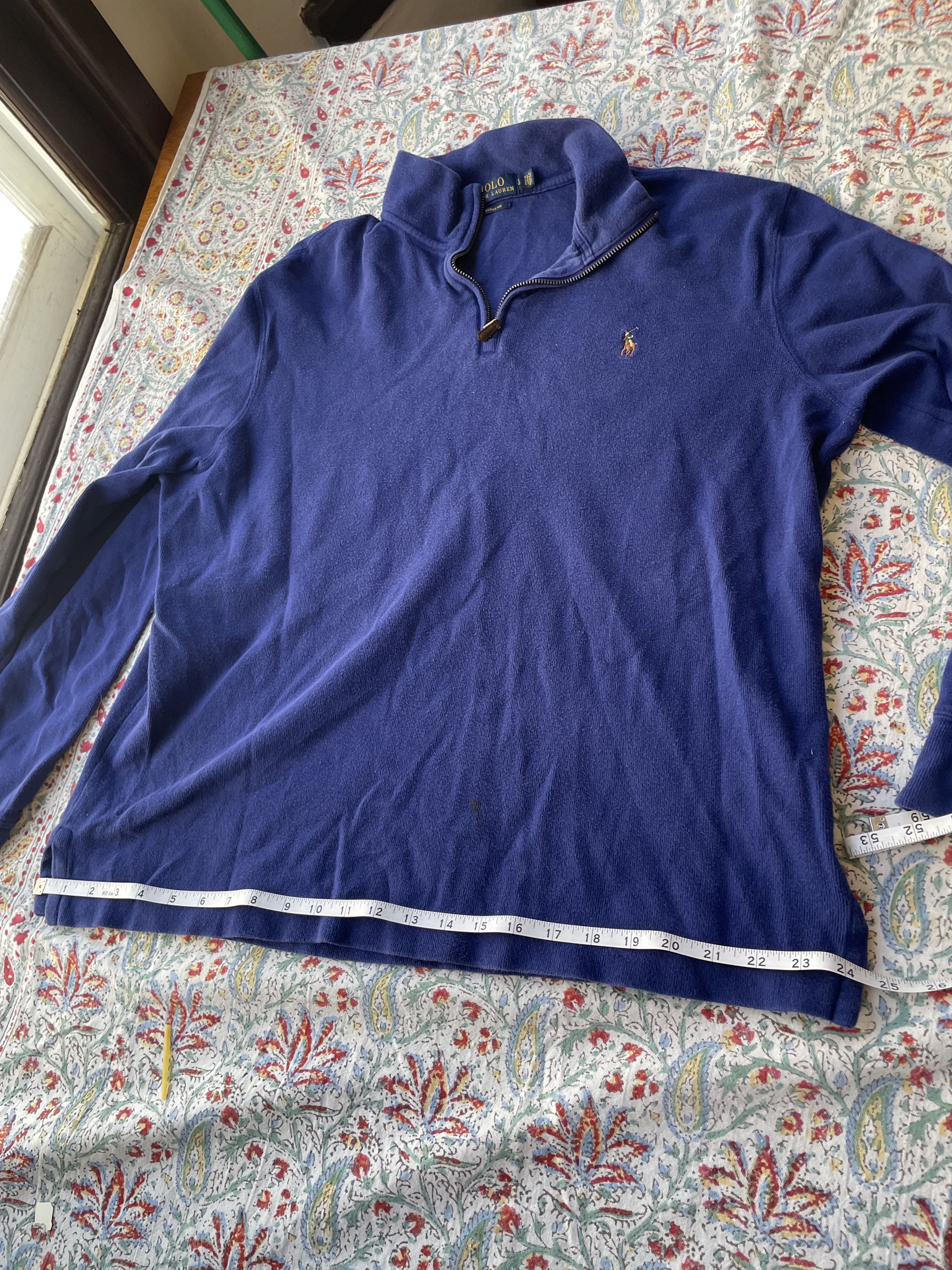 Polo Ralph Lauren Vintage blue polo quarter zip Size US L / EU 52-54 / 3 - 2 Thumbnail