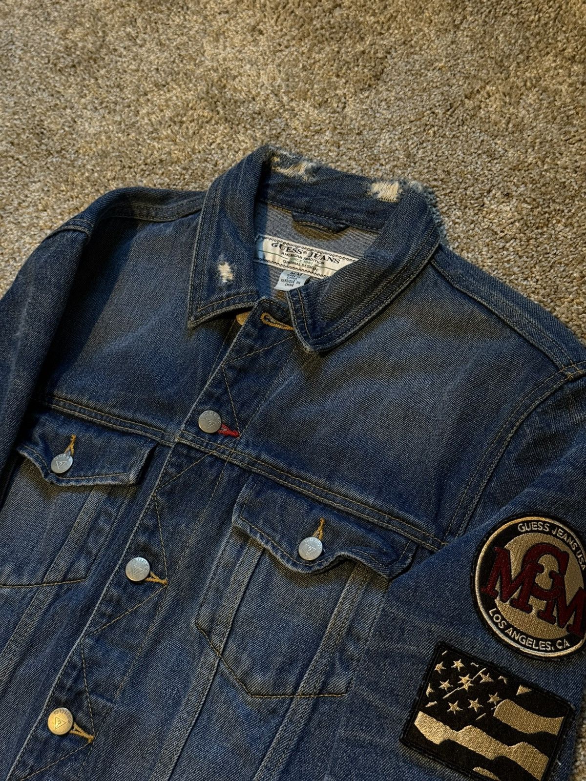 Guess Guess Flag Denim Jacket Size US M / EU 48-50 / 2 - 5 Thumbnail