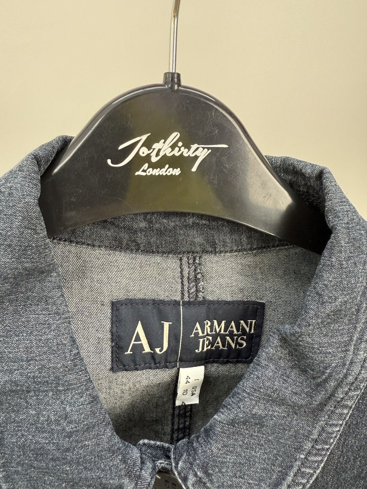 Armani Vintage Armani Jeans AJ Women’s Cropped Denim Jacket Blue Size M / US 6-8 / IT 42-44 - 5 Thumbnail