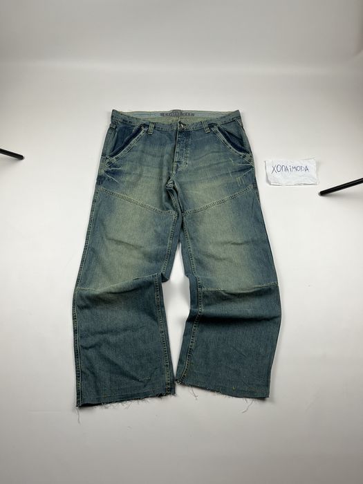 Vintage Jeans Dirty Pants faded crash denim thrashed y2k