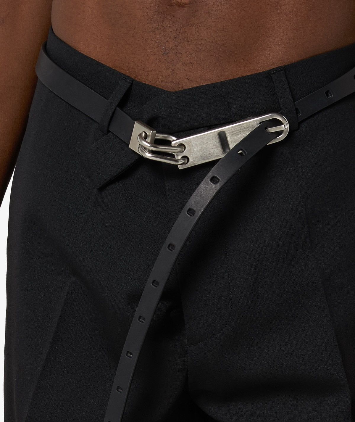 Rick Owens New/Box TECUATL Black Cow Bull Tongue Leather XL Long Belt Size ONE SIZE - 20 Thumbnail
