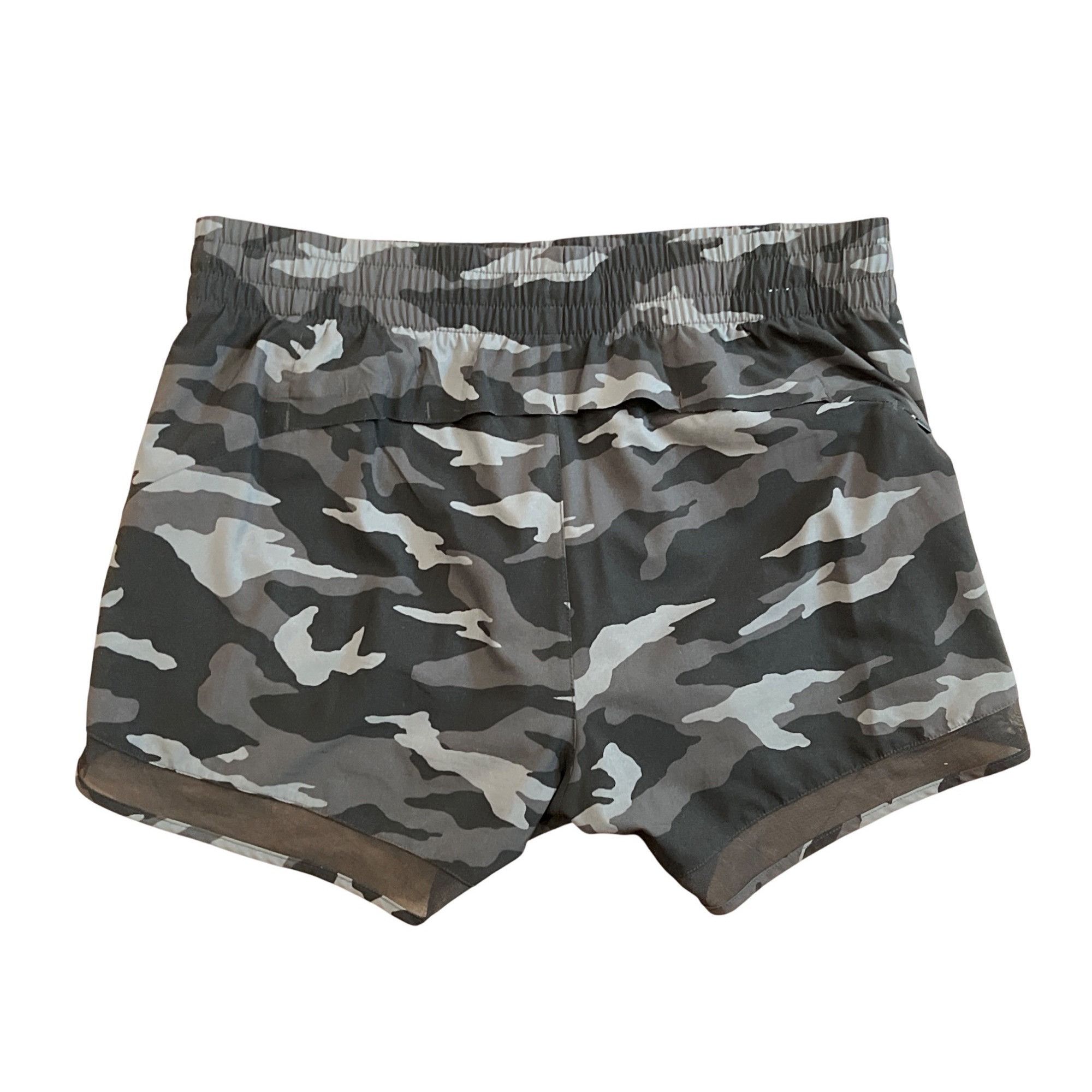 Athleta Athleta Mesh Racer Run Shorts 4" Black Camo Womens Medium Size 32" / US 10 / IT 46 - 3 Thumbnail
