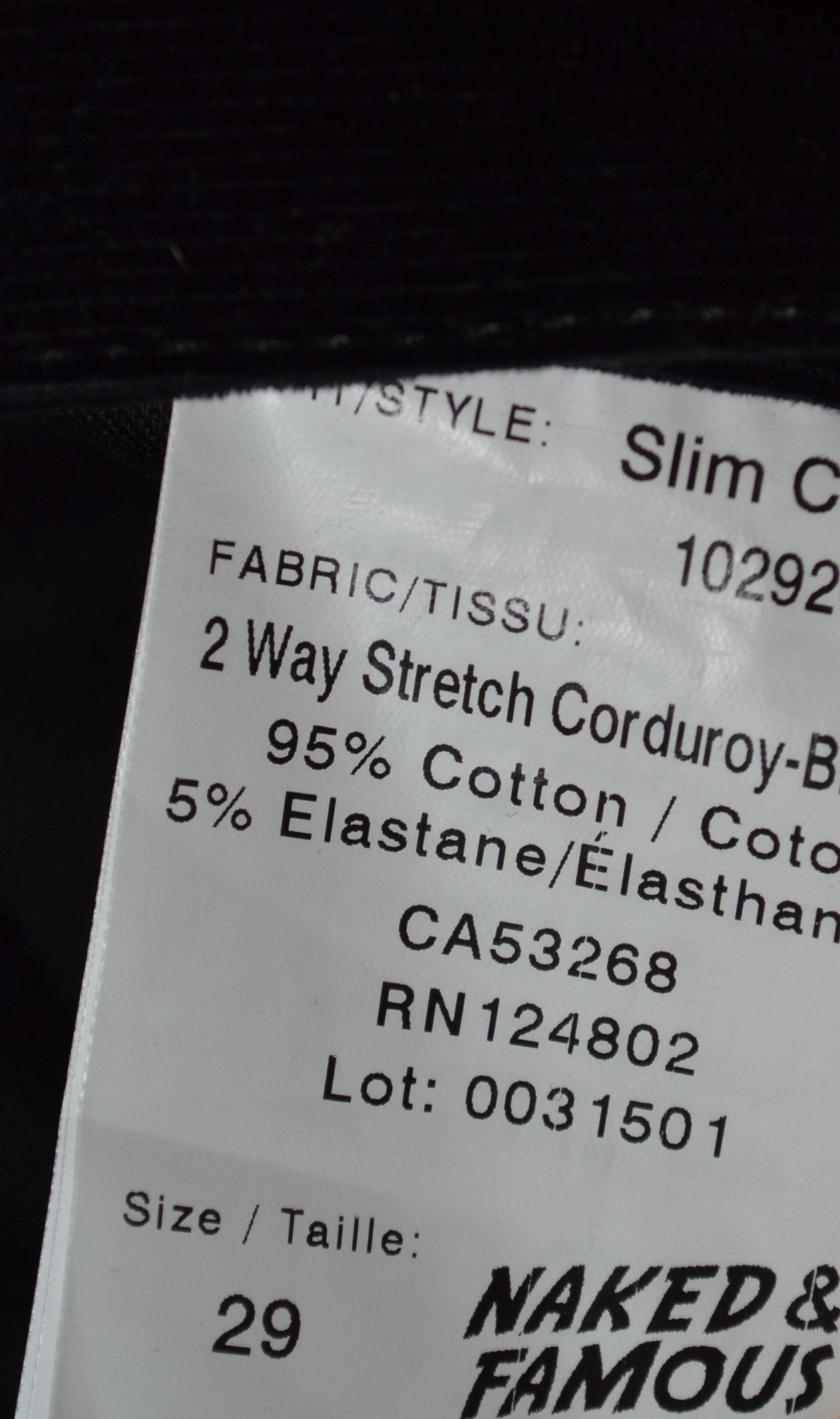 Naked & Famous Naked & Famous 29 Slim Chino Pants Corduroy Stretch Size US 29 - 7 Thumbnail
