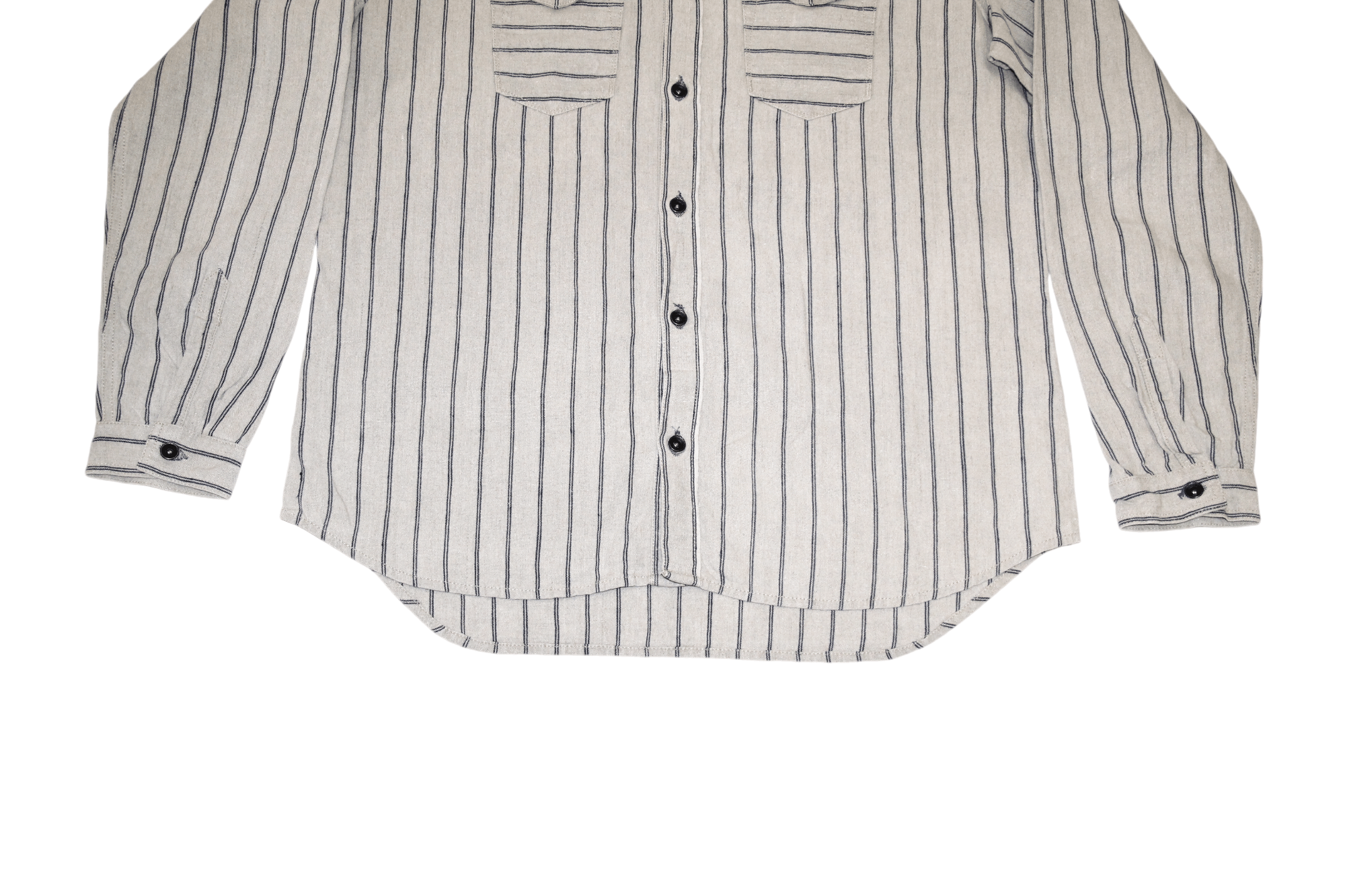 Japanese Brand IMjiT35020 Manufactus Srl Woven Raw Linen 18oz Western Shirt Size US XL / EU 56 / 4 - 13 Thumbnail