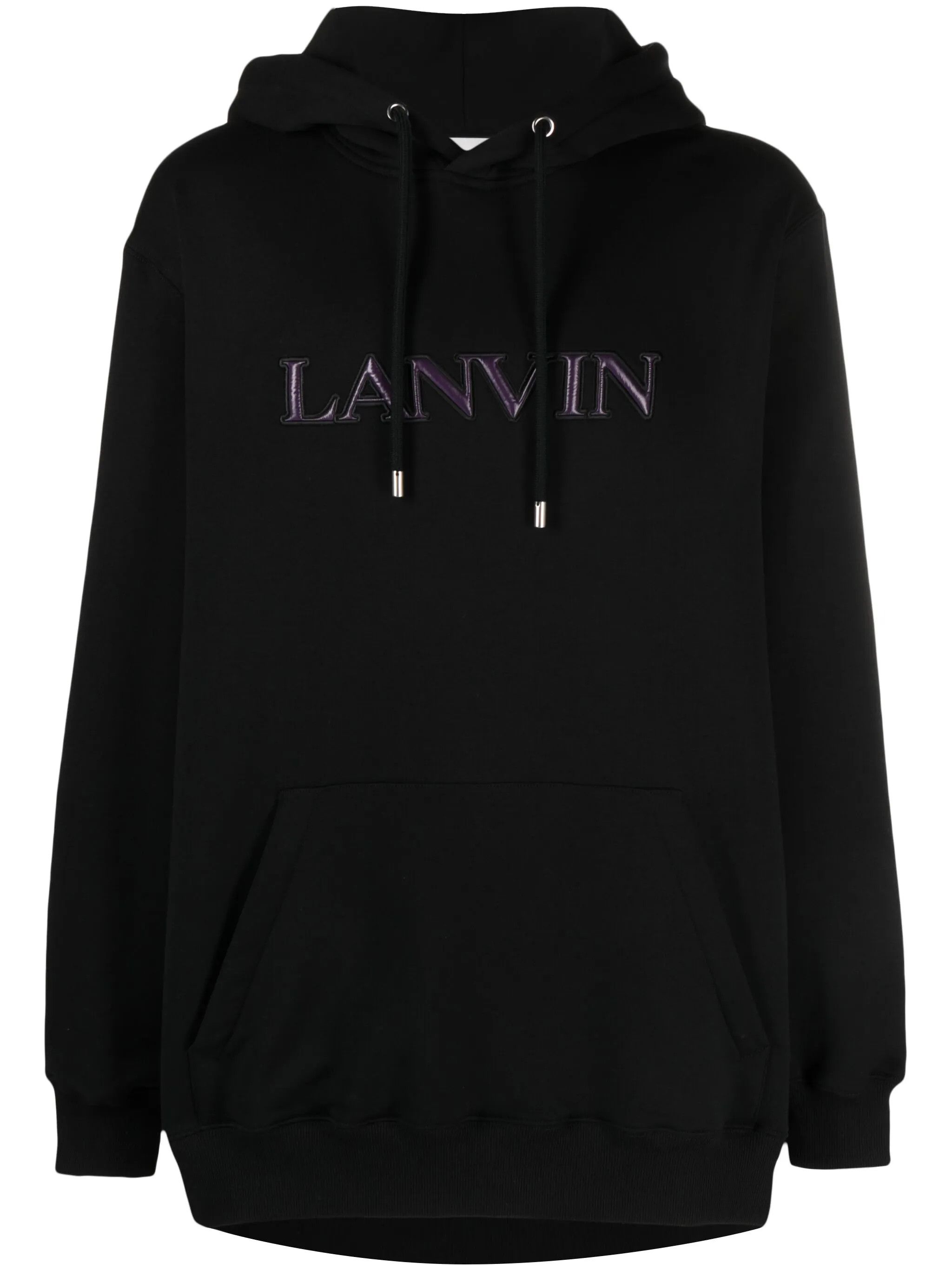 Lanvin o1y0225 Embroidered Logo Hoodie in Black Size US M / EU 48-50 / 2 - 1 Thumbnail