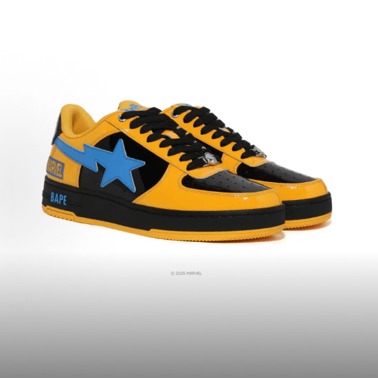 Bape × Marvel Comics BAPE × Fantastic Four Patent Leather Low-Top Casual Sneakers Size US 10 / EU 43 - 1 Thumbnail