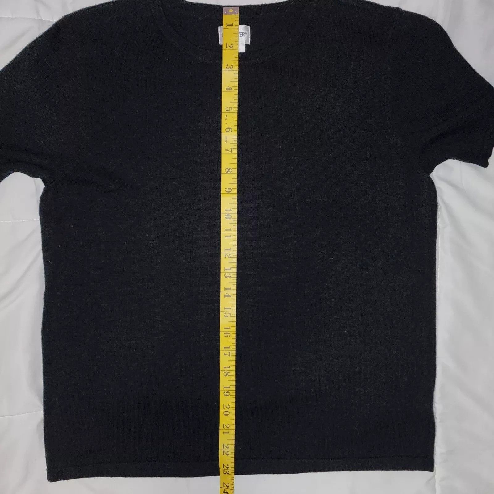 Other Liz Baker Large Short Sleeve Black Sweater Size L / US 10 / IT 46 - 3 Thumbnail