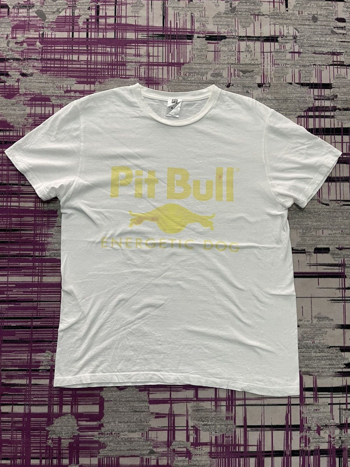Japanese Brand VINTAGE PITBULL ENERGETIC DOG TEE VERY RARE Size US L / EU 52-54 / 3 - 1 Thumbnail