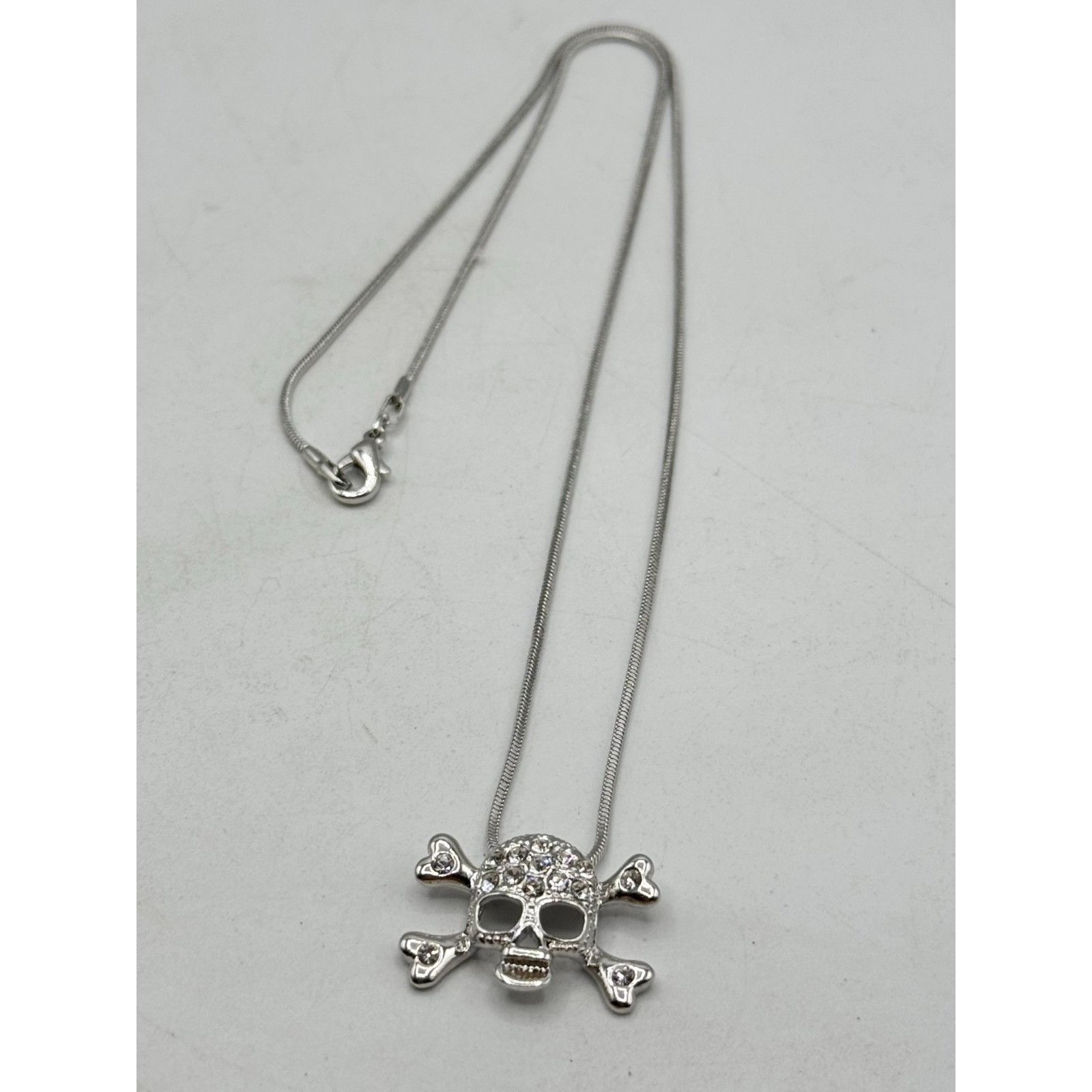 Other Vintage rhinestone skull snake chain necklace Size ONE SIZE - 3 Thumbnail