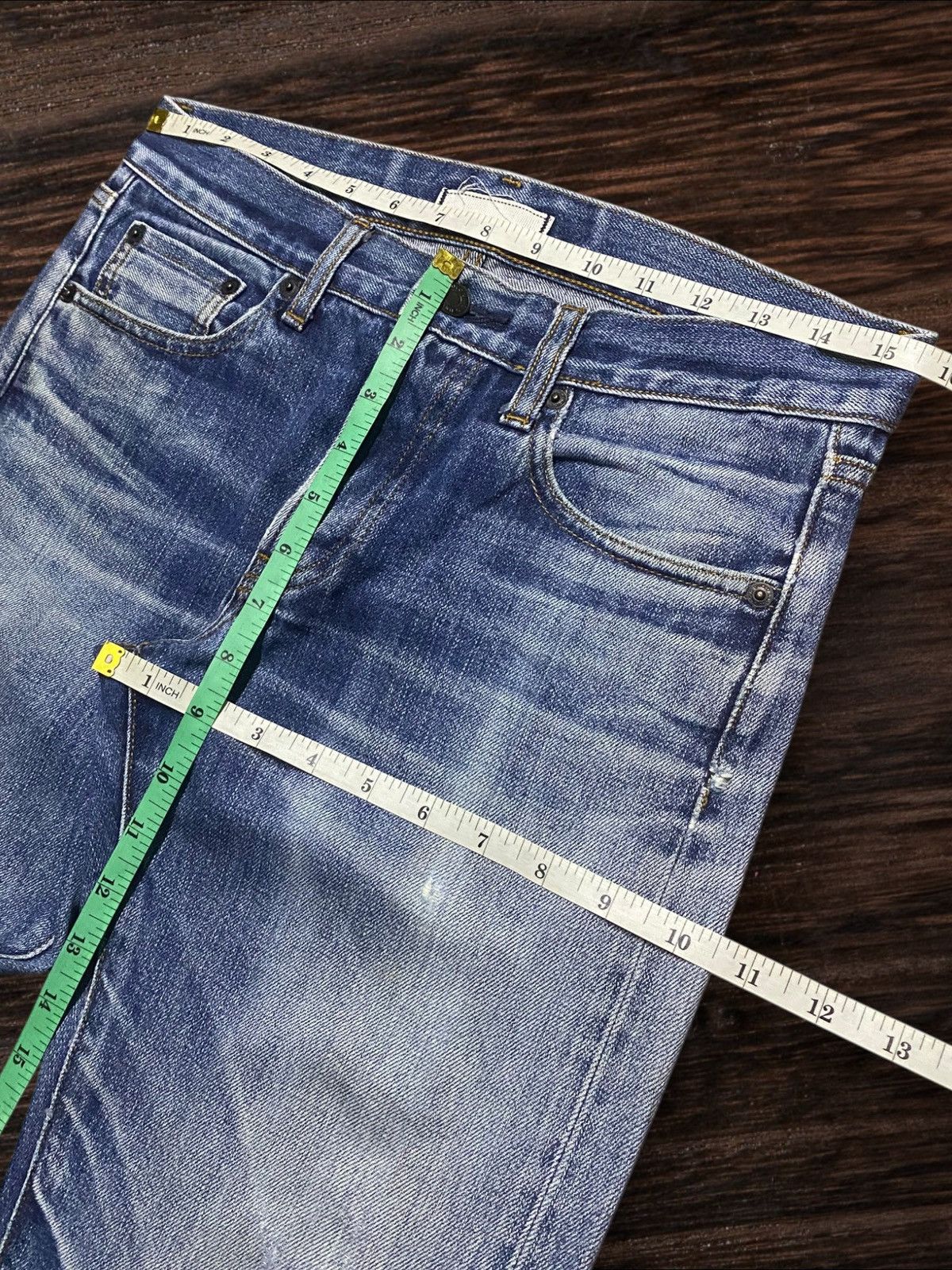 Japanese Brand Vintage Japanese Brand Uniqlo Selvedge Distressed Slim Jeans Size US 31 - 12 Thumbnail