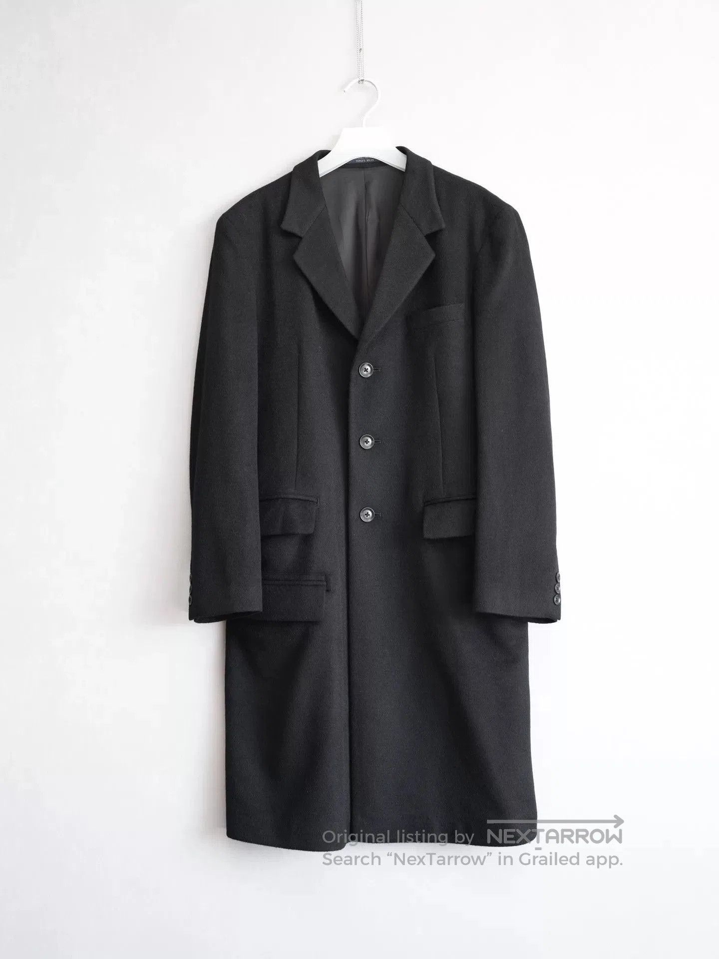 Yohji Yamamoto yohji yamamoto wool coat with notch collar. Size US S / EU 44-46 / 1 - 1 Thumbnail