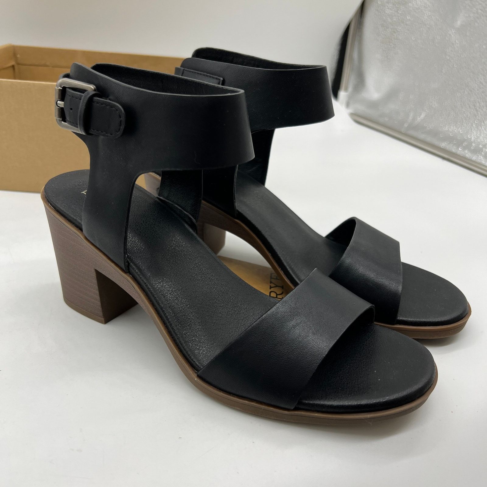 Other Frye and Co. Womens Kahlia Heeled Sandals Black Size 8M Size US 8 / IT 38 - 2 Thumbnail