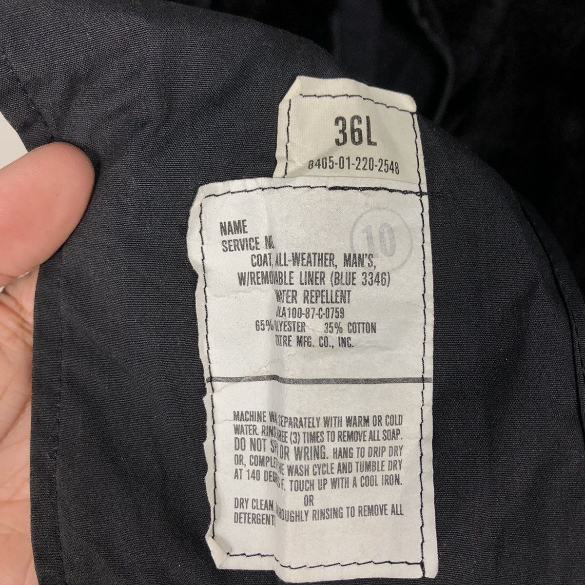 Buzz Rickson's 📌Vintage Long Jacket Blanket Military Wear Rich Black Size US M / EU 48-50 / 2 - 20 Thumbnail
