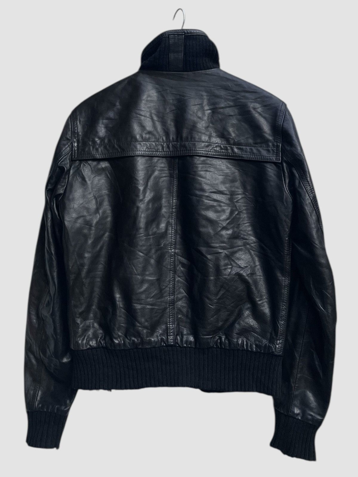 Dacute Dacute Ribbed Crop Leather Jacket Made in Italy Size US M / EU 48-50 / 2 - 4 Thumbnail