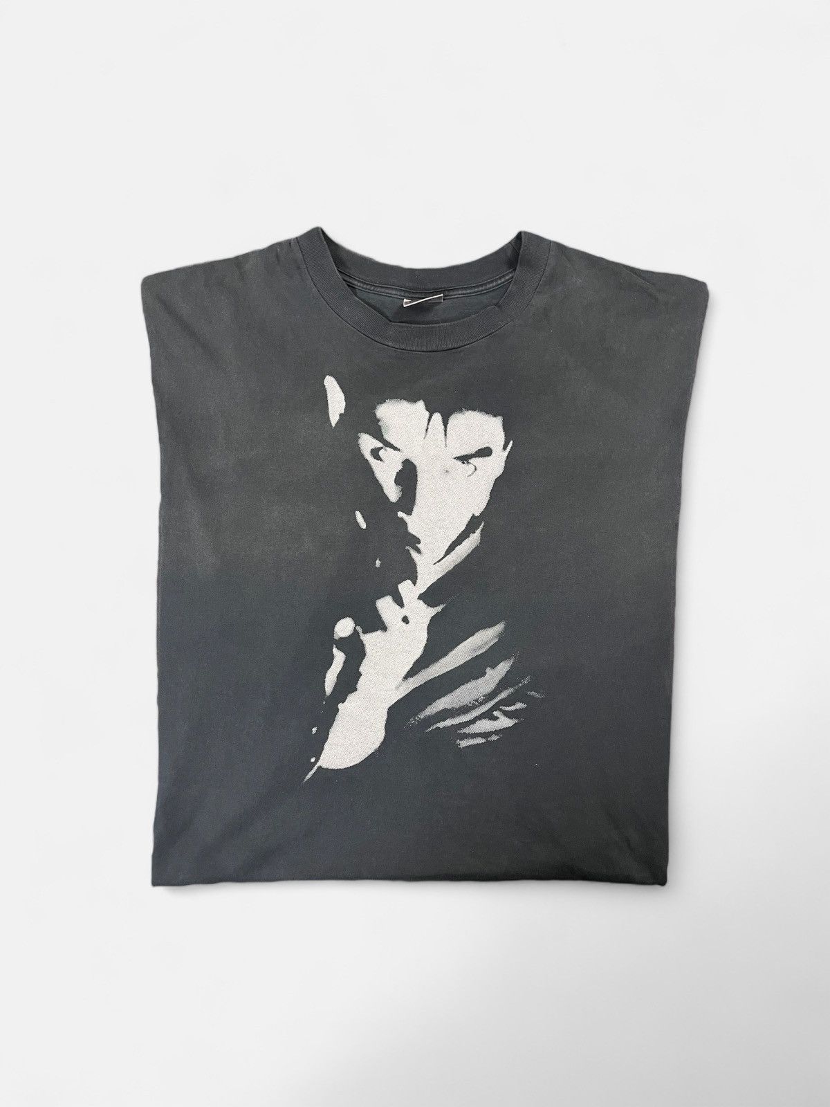 image of Band Tees x Rock T Shirt Bauhaus - 90’S Peter Murphy Head T-Shirt in Black, Men's (Size Large)