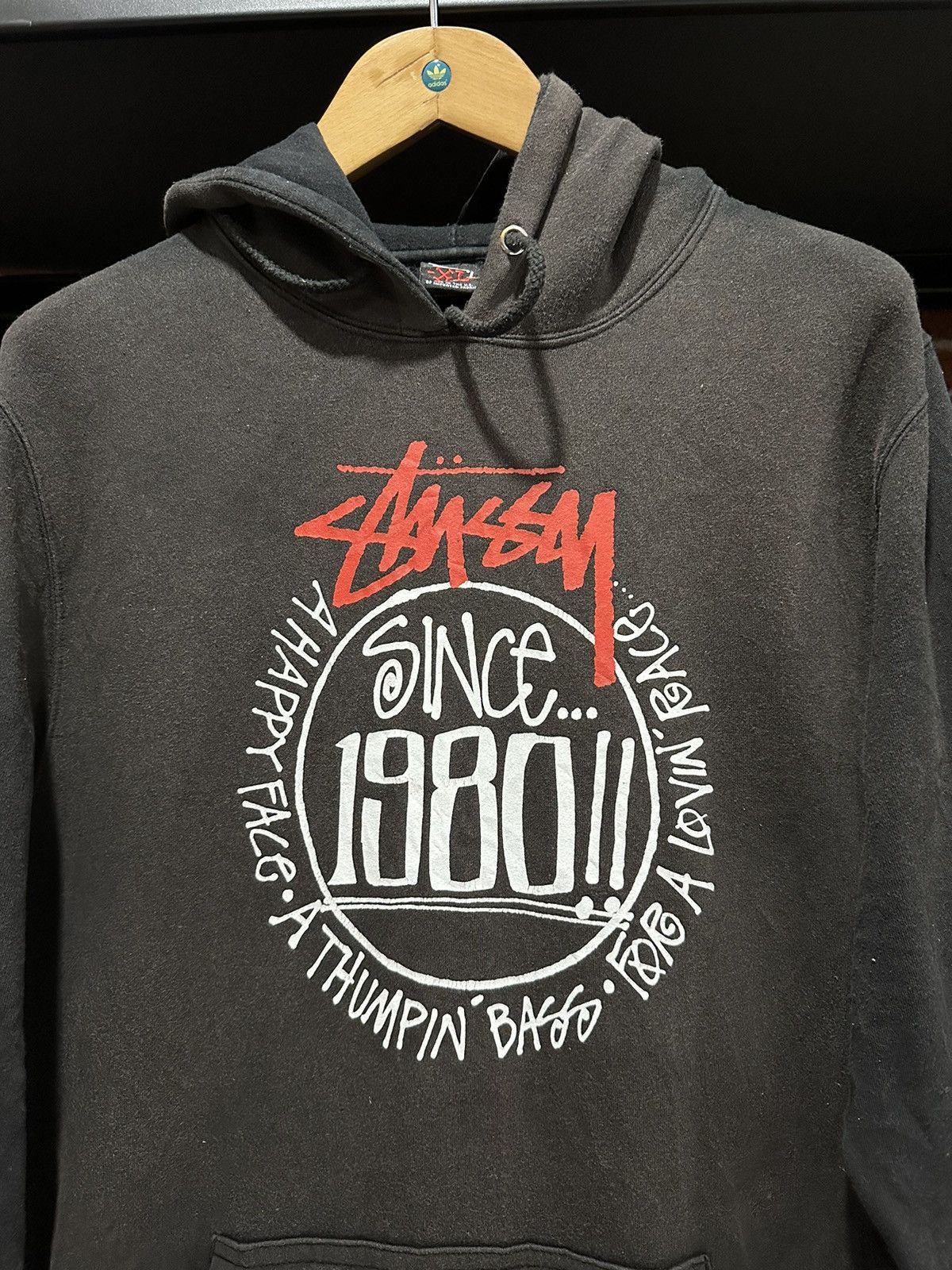 Stussy × Vintage Vintage Stussy Skateboard Sun Faded Hoodie Size US XL / EU 56 / 4 - 3 Thumbnail