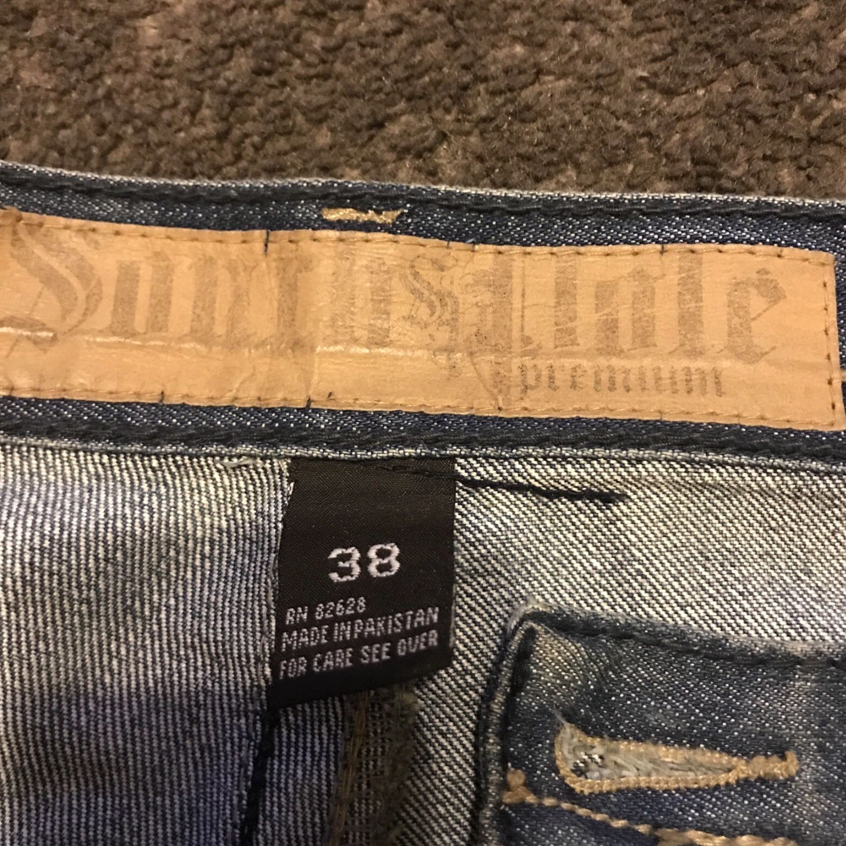 Southpole VINTAGE South Pole Premium Jeans Mens 38 Jeans Regular 30 In Blue Denim 90s Grunge Hip Hop Pockets Missing Button - Southpole Premium Size US 38 / EU 54 - 5 Thumbnail