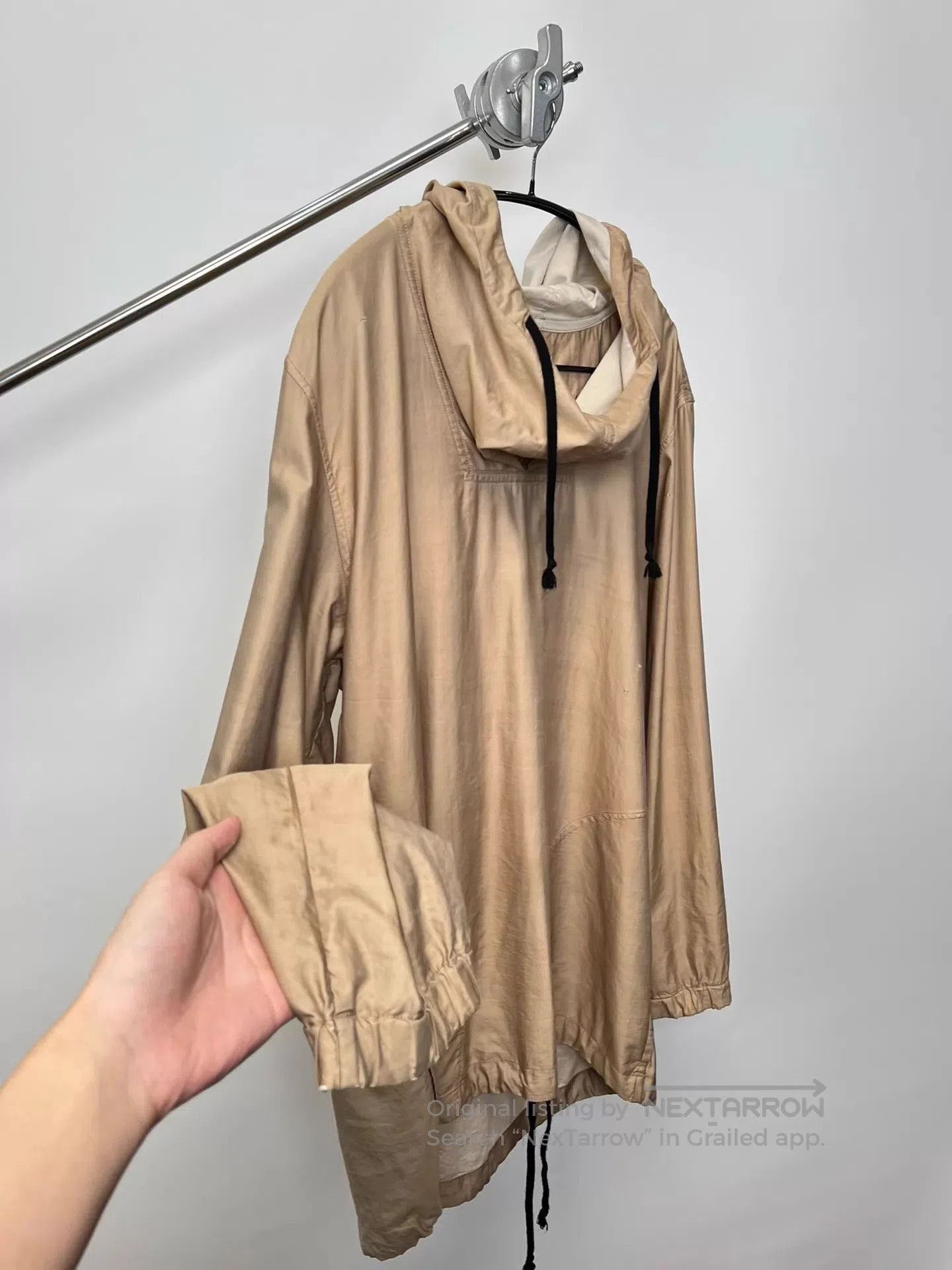Dries Van Noten Beige Hooded Light Jacket Size M. Size US M / EU 48-50 / 2 - 4 Thumbnail