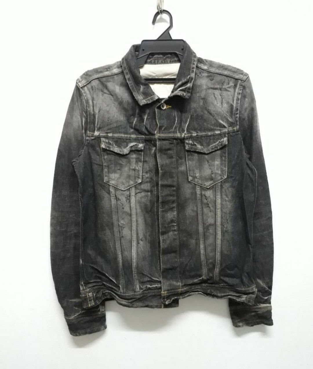 Issey Miyake 💥Tete homme distressed grey colour denim Jacket Size US M / EU 48-50 / 2 - 1 Thumbnail