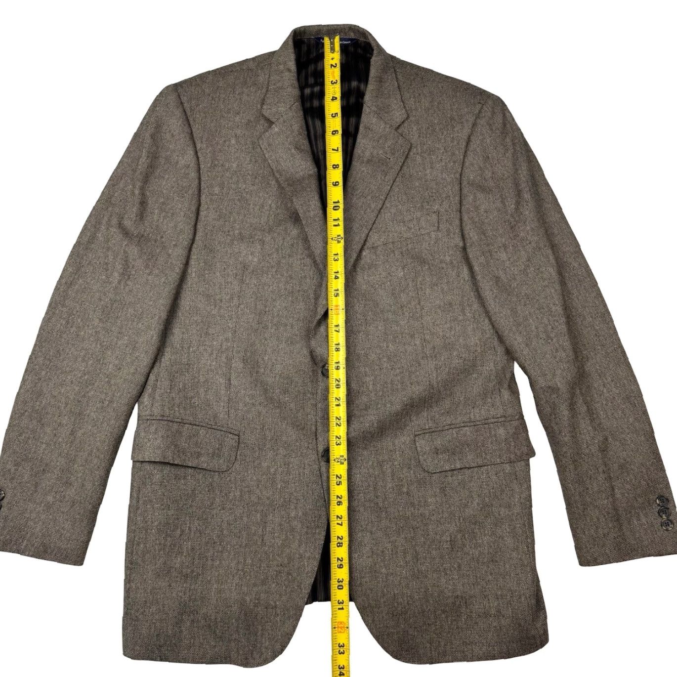 Vintage Coppley Blazer Men 2-Button 100% Wool Brown 42R Regular Jacket Coat Solid Notch Lapel Mens Size 42R - 6 Thumbnail