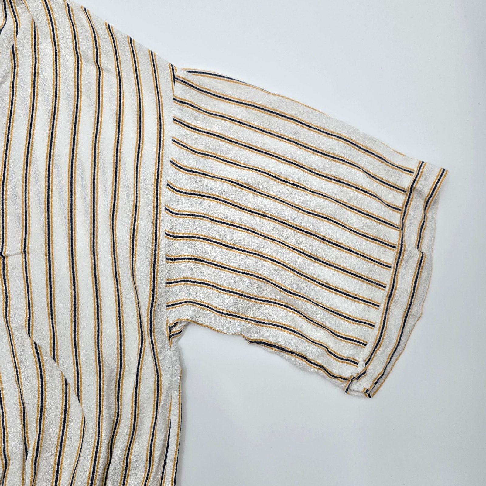 Other Urban Romantics Yellow Striped Cropped Wrapped Top Large Size L / US 10 / IT 46 - 4 Thumbnail