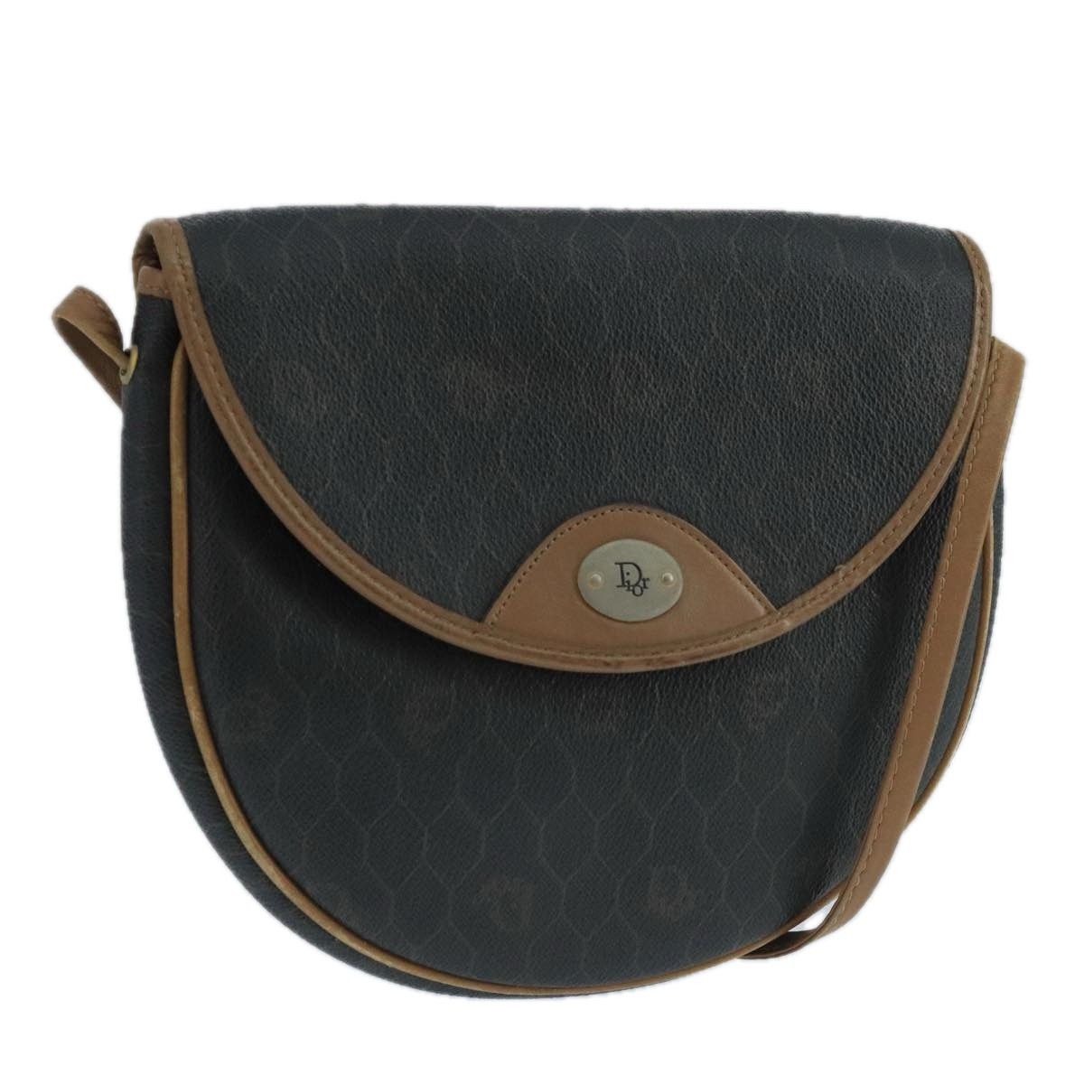Dior DIOR Honeycomb Canvas Shoulder Bag Pvc Leather Black Size ONE SIZE - 1 Thumbnail