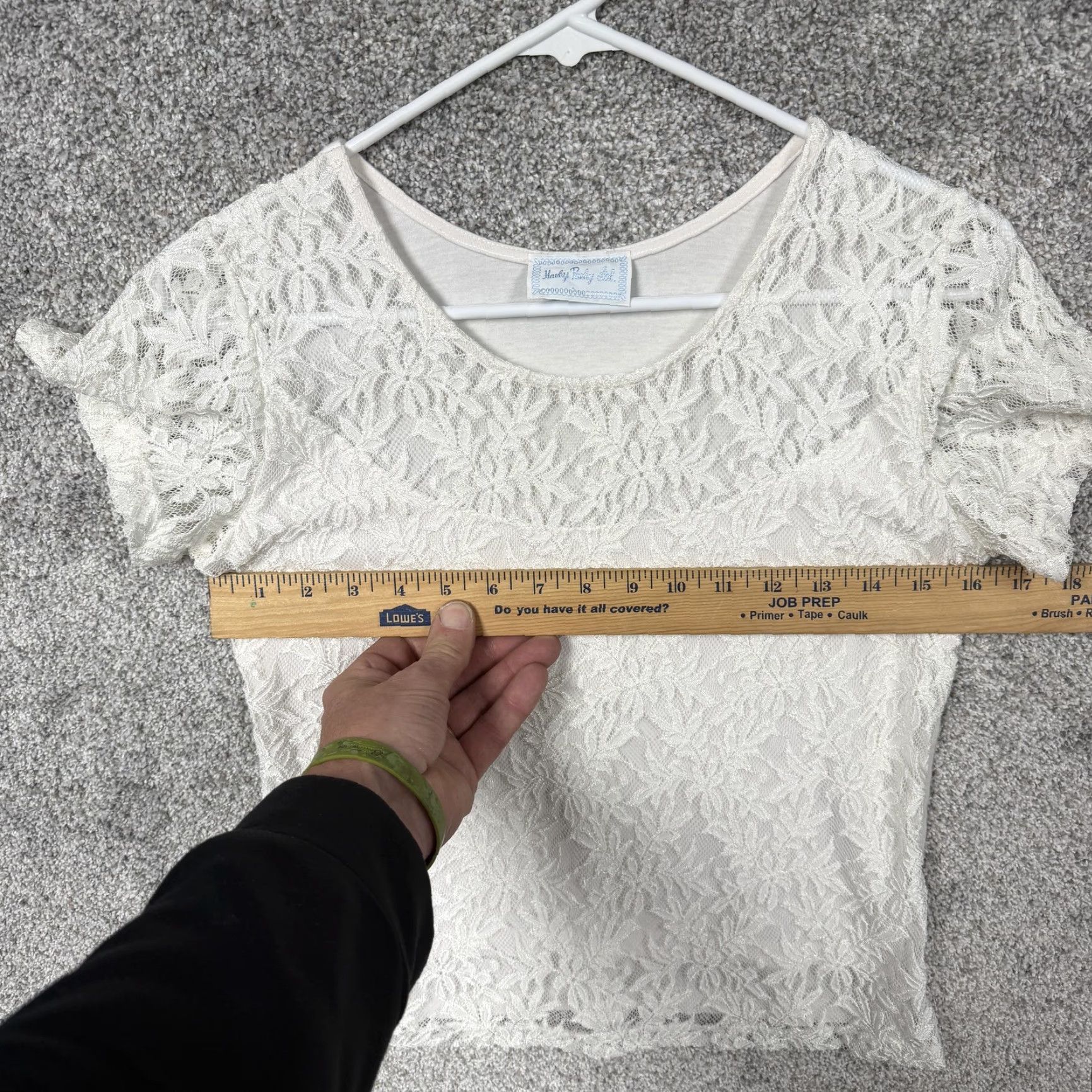 Vintage VINTAGE Hanky Panky White Floral Lace Top Blouse M Womens Short Sleeve Scoop Neck Bohemian 80s 90s Fairy Wedding Womens Size M / US 6-8 / IT 42-44 - 3 Thumbnail
