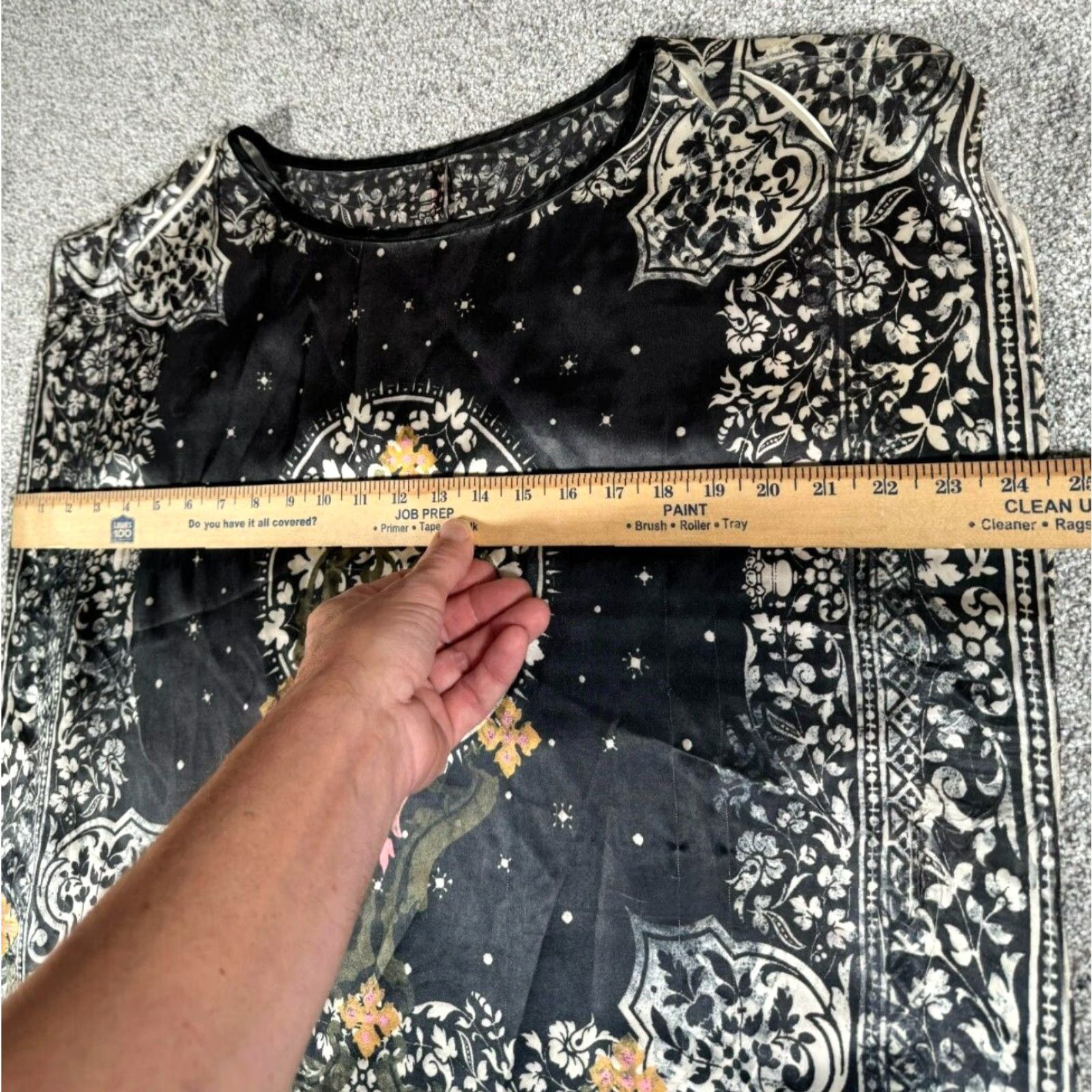 Vintage Whimsigoth Satin Top Womens Small Celestial Baroque Floral Witchy Boho Y2k Style Shirt Size S / US 4 / IT 40 - 2 Thumbnail