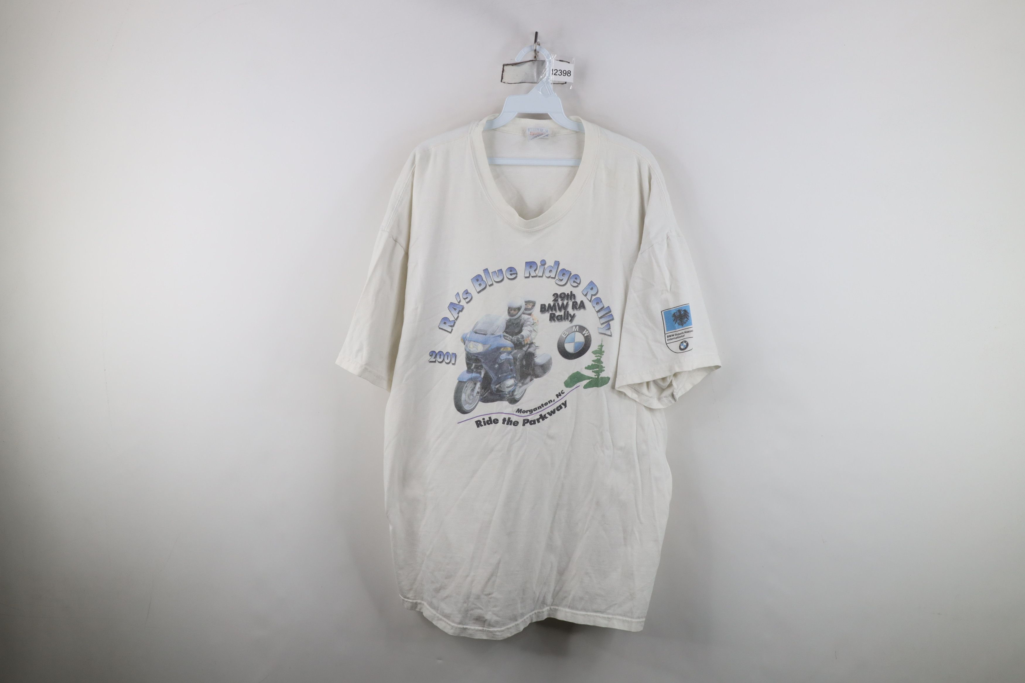 Vintage Vintage Y2K 2001 Spell BMW Motorcycle Rally T-Shirt White Size US XXL / EU 58 / 5 - 1 Thumbnail