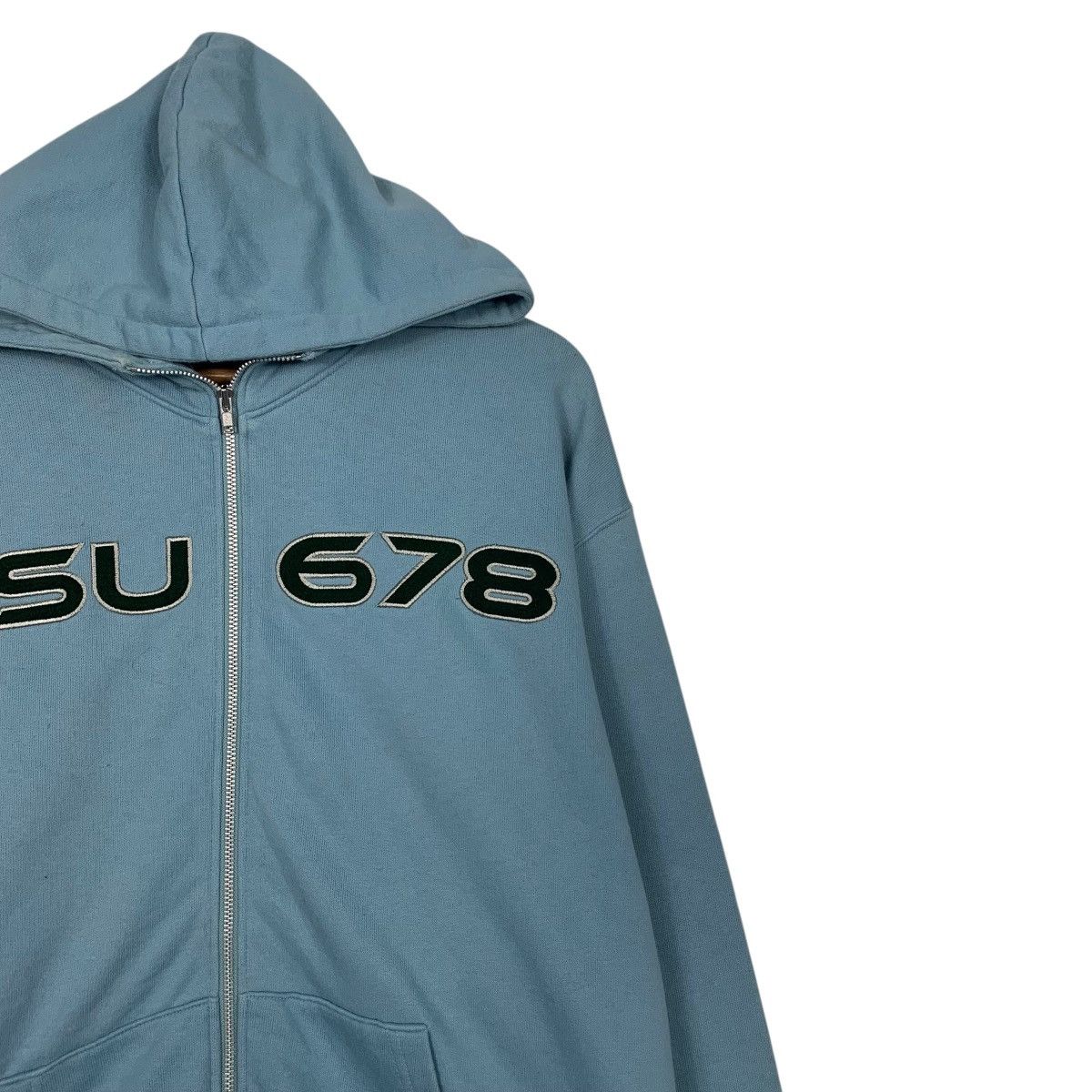 Japanese Brand NSU 678 Big Logo Zipper Hoodie Sweatshirt #3585-C164 Size US L / EU 52-54 / 3 - 4 Thumbnail
