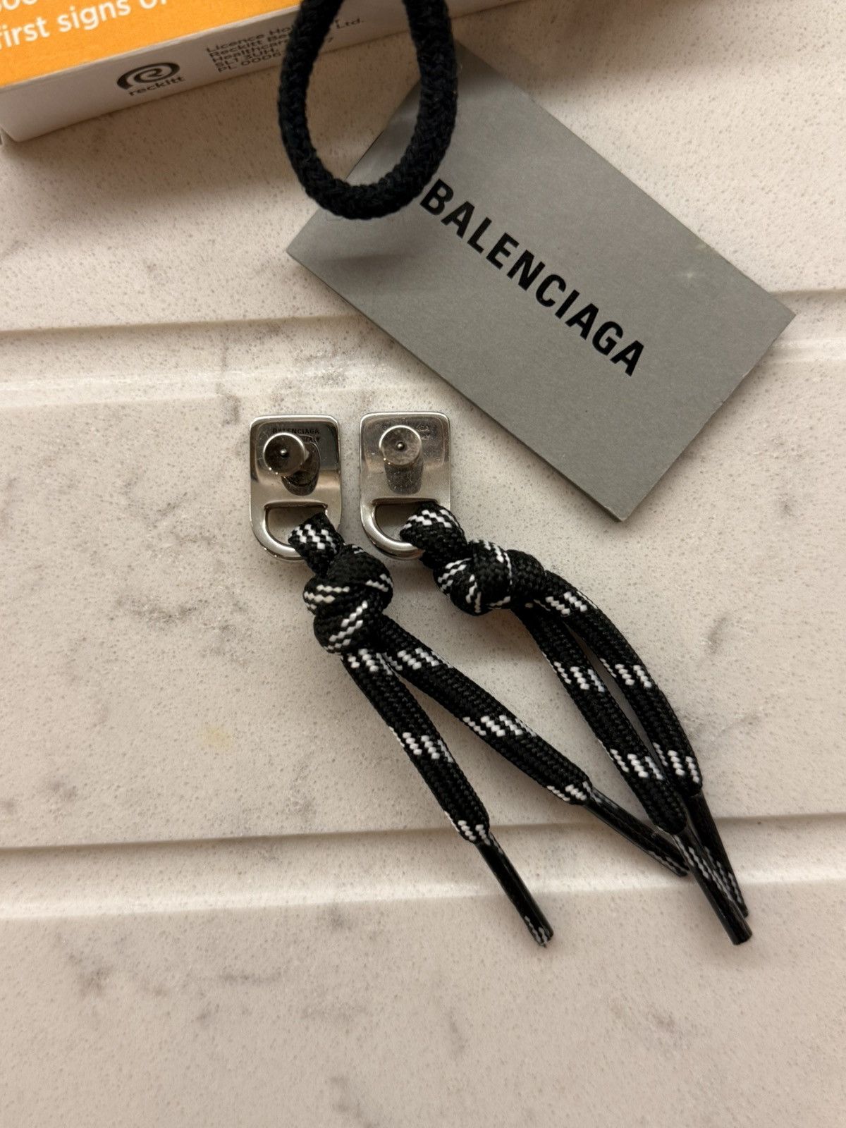 Balenciaga Balenciaga Brass Earrings Women's Black Size ONE SIZE - 5 Thumbnail