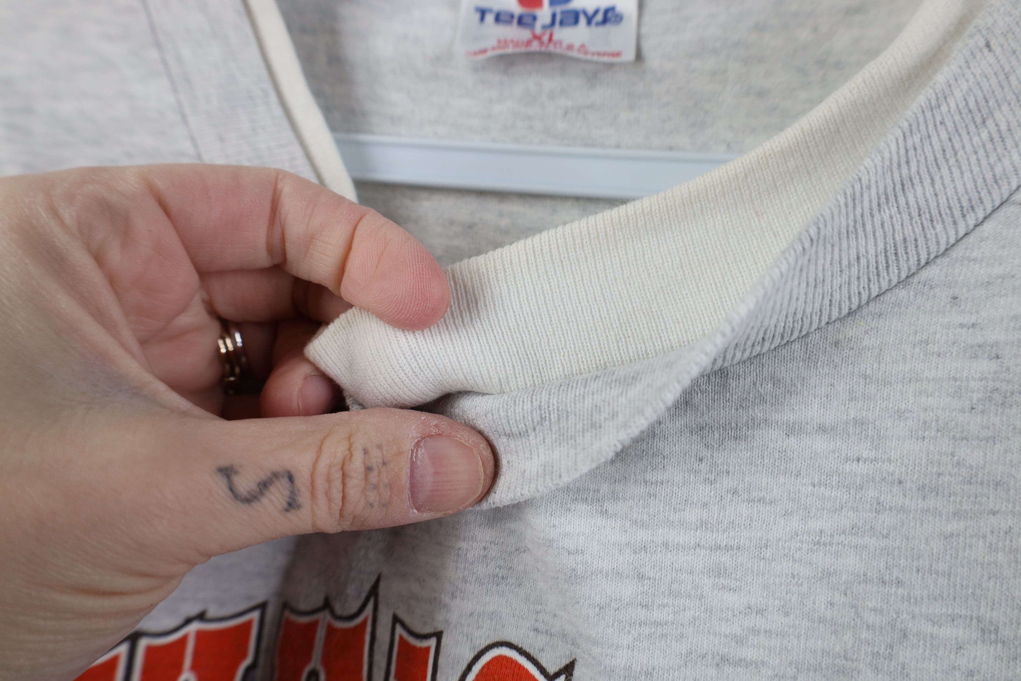 Vintage Vintage 90s Bowling Green State University T-Shirt Gray USA Size US XL / EU 56 / 4 - 9 Thumbnail