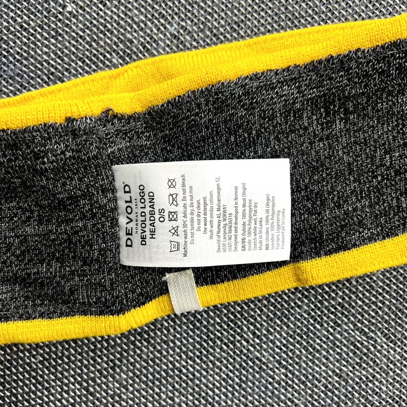 Vintage Devold Virgin Wool Logo Headband One Size Yellow Lined Thermal Knitted Unisex Adults Headband Mens Womens Boys Girls Size ONE SIZE - 5 Thumbnail