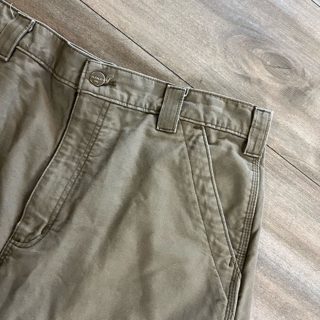Carhartt Carhartt Dark Khaki Carpenter Cargo Pants Men 33x30 Size US 33 - 3 Thumbnail