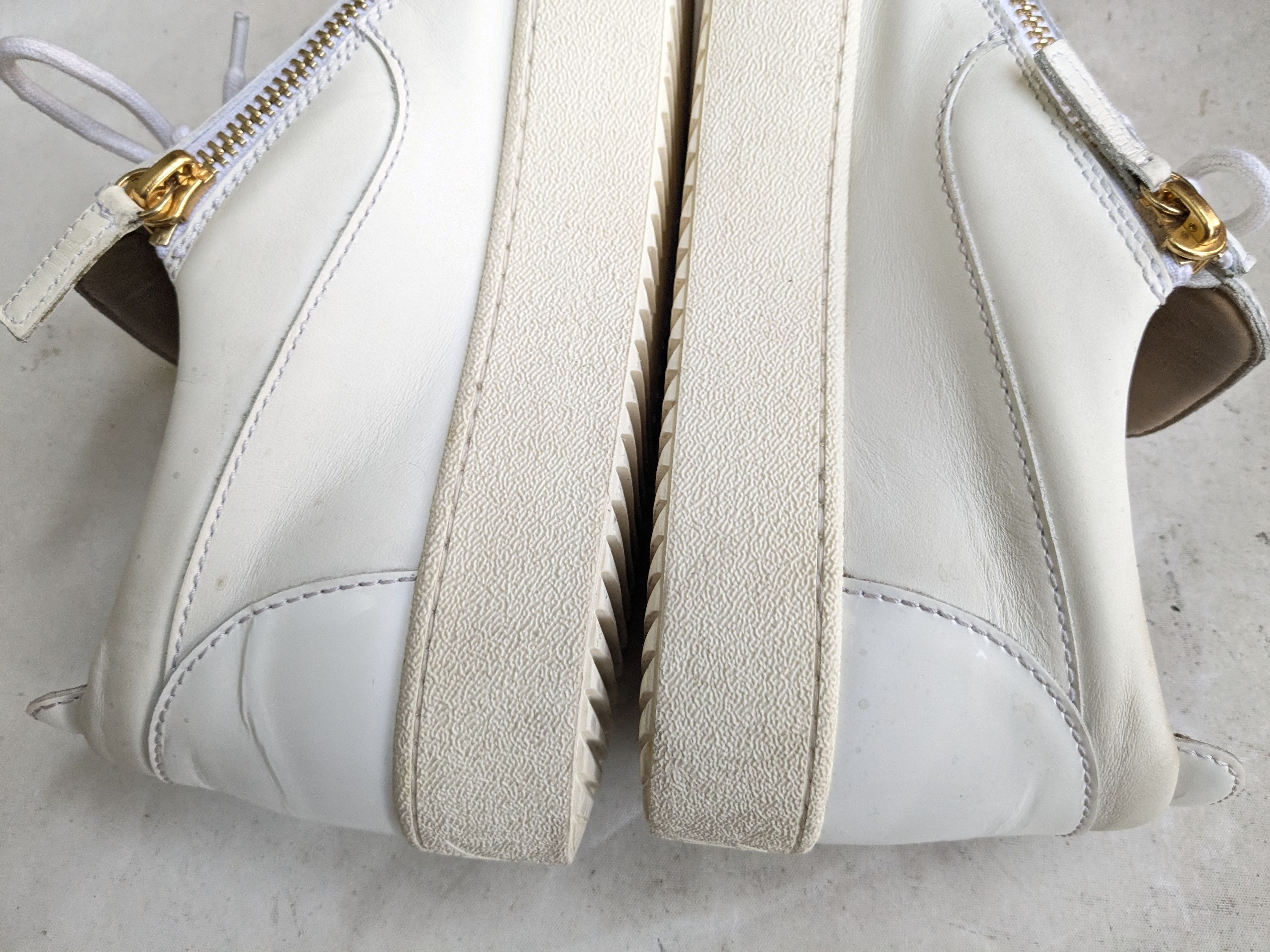 Giuseppe Zanotti Giuseppe Zanotti Sneakers White 10 43 Low Tops Leather Size US 10 / EU 43 - 7 Thumbnail