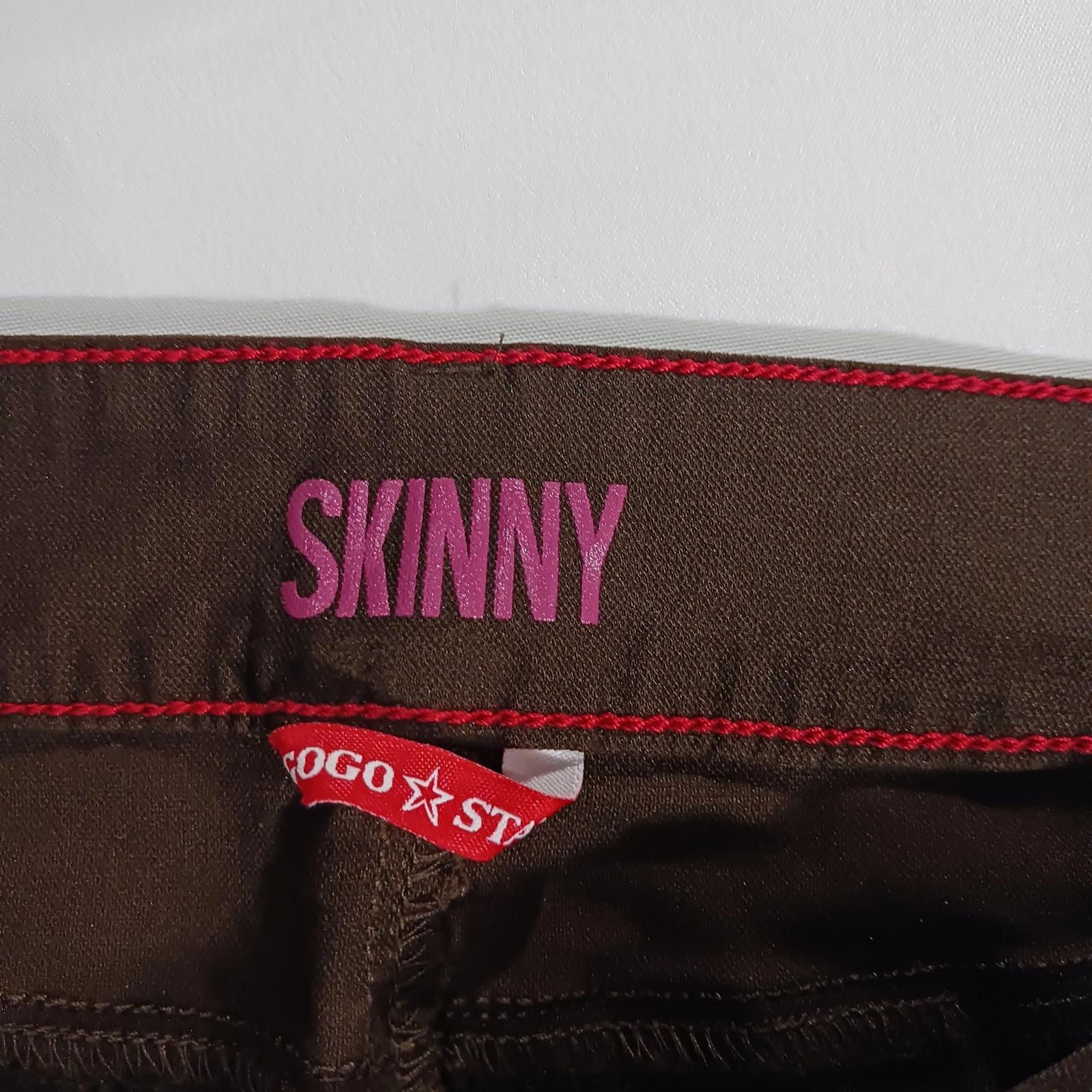 Other GoGo Star Mid-Rise Women's Brown Stretch Skinny Jeans Size L Size 36" / US 14 / IT 50 - 3 Thumbnail