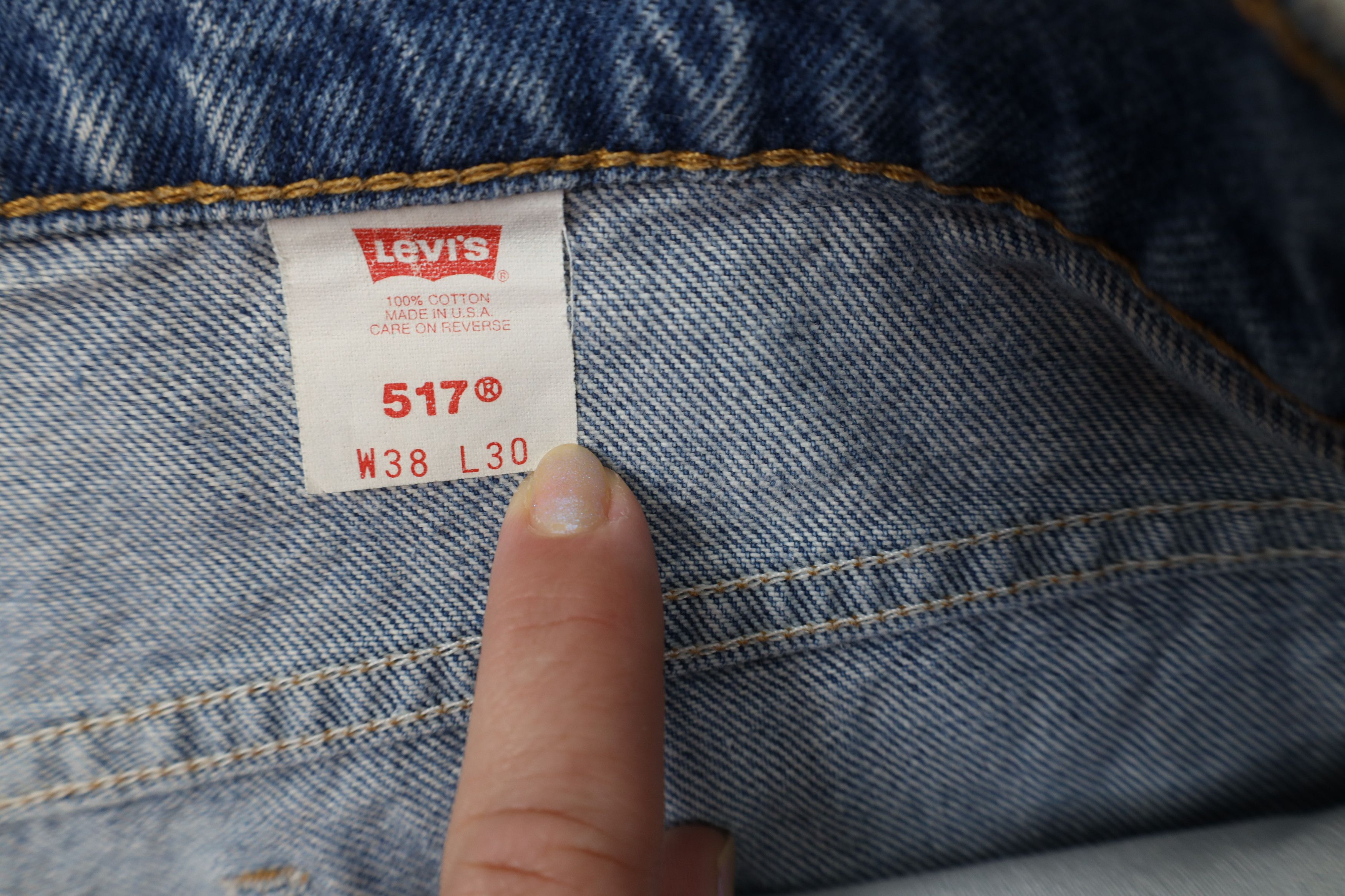 Levi's Vintage 90s Levis 517 Orange Tab Wide Leg Denim Jeans USA Size US 38 / EU 54 - 9 Thumbnail