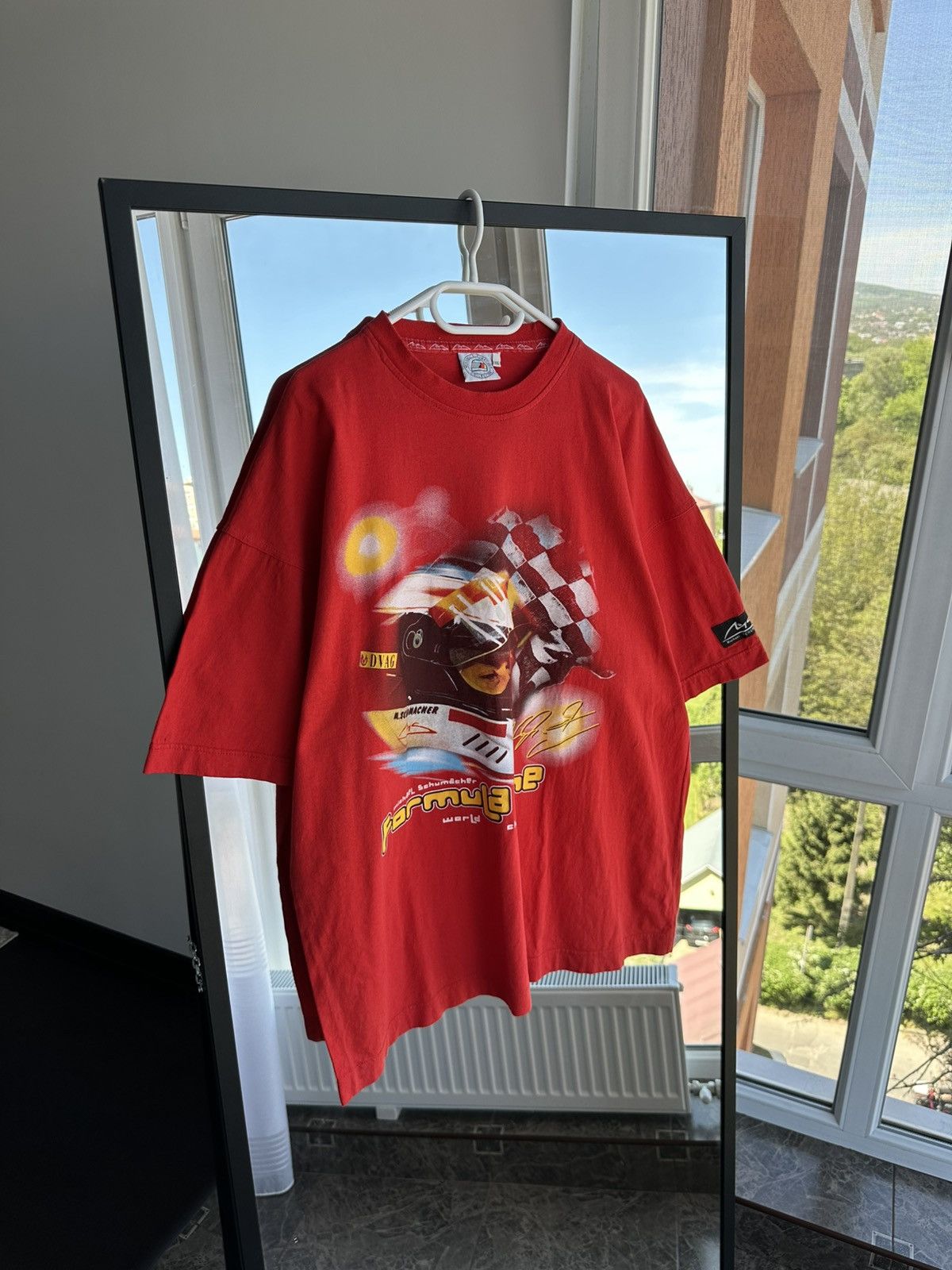 Vintage Michael Schumacher Formula 1 Racing World Champion T-shirt Size US XL / EU 56 / 4 - 1 Thumbnail