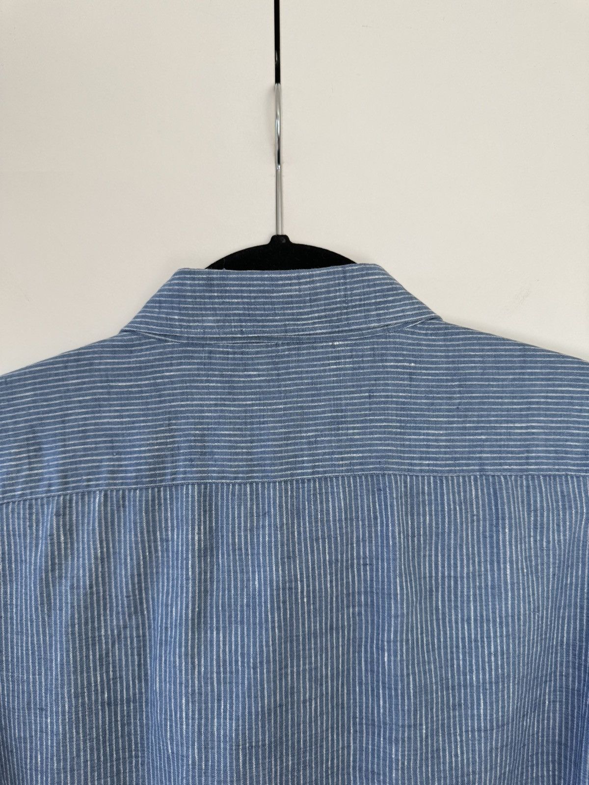 Loro Piana Arthur Arizona Blue Striped Aloe Linen Shirt XXL FAL1007 Size US XXL / EU 58 / 5 - 12 Thumbnail