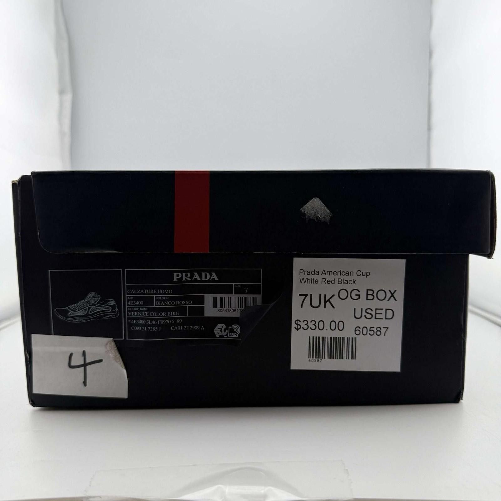 Prada Prada American Cup White Sneakers UK 7 Used with Box Size US 8 / EU 41 - 9 Thumbnail